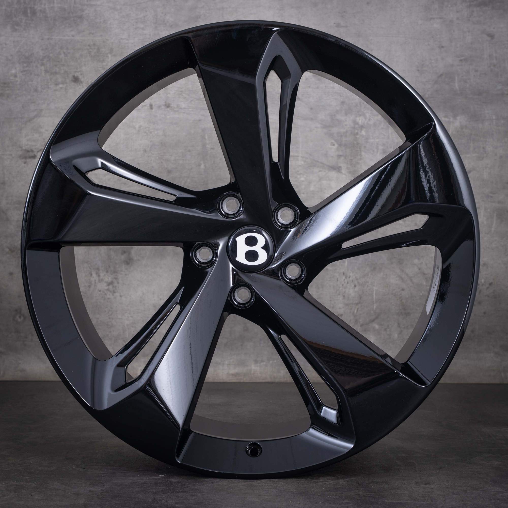 Llantas originales Bentley Bentayga de 22 pulgadas 4V1 36A601025D negro brillante - llanta 4 de 4