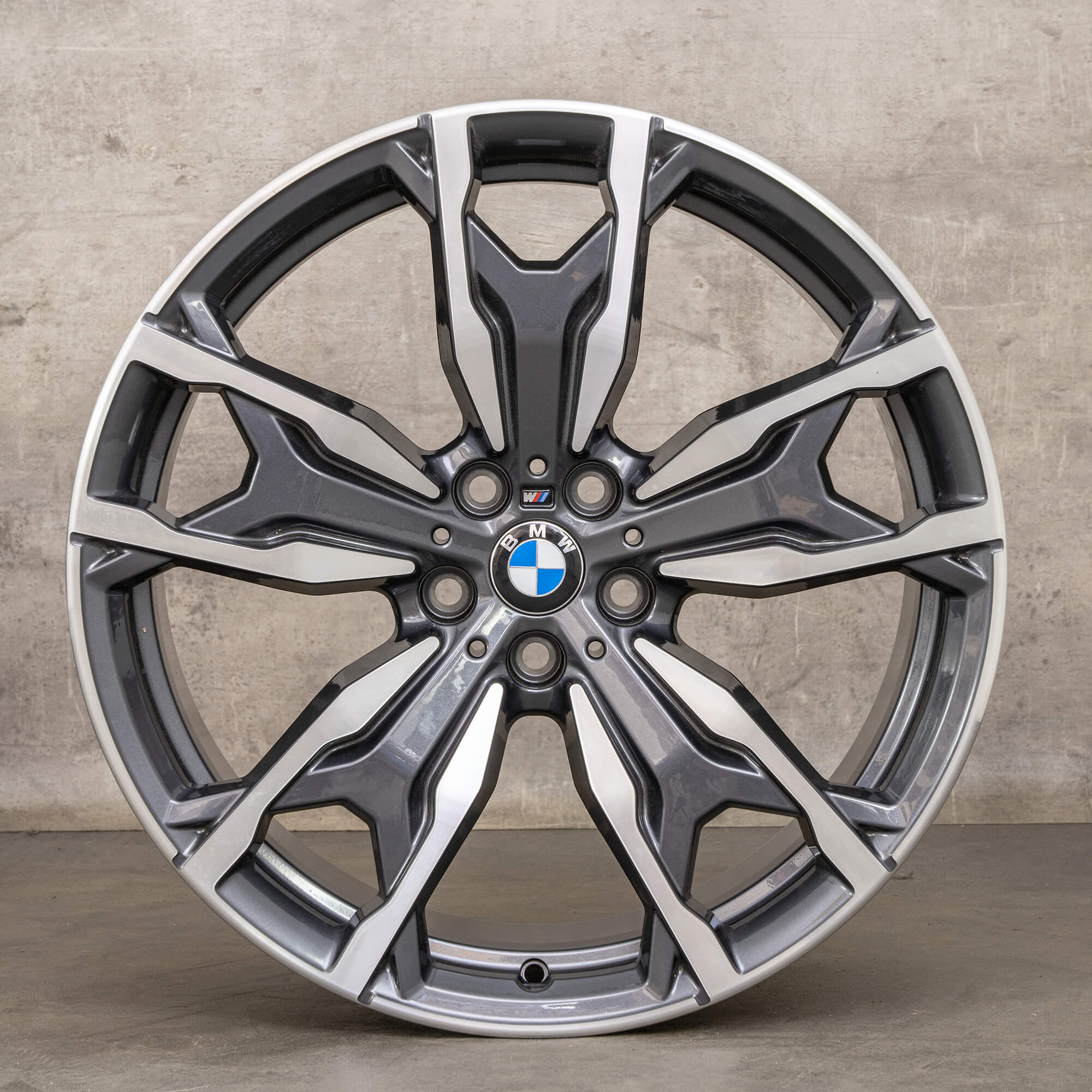 Oryginalne felgi BMW X3 X4 20 cali G01 G02 Styling 787 M 8073791 8073792 orbit grey Polerowane NOWOŚĆ