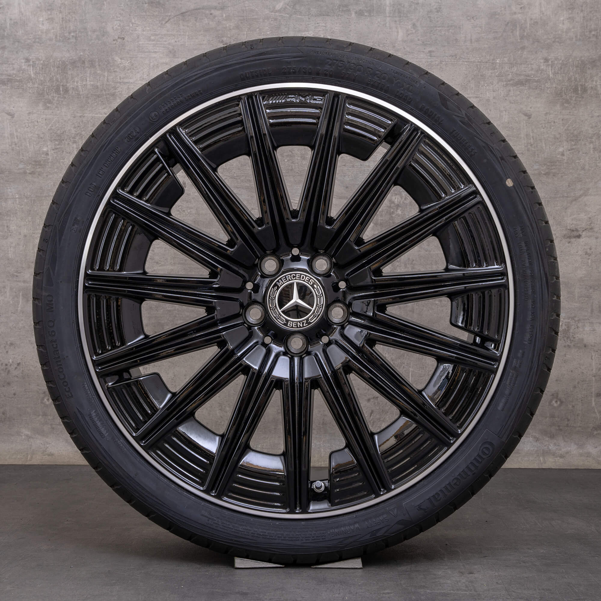 Original Mercedes Benz CLE AMG Felgen 20 Zoll C236 A236 Sommerräder A2364012300 A2364012400 schwarz glanzgedreht