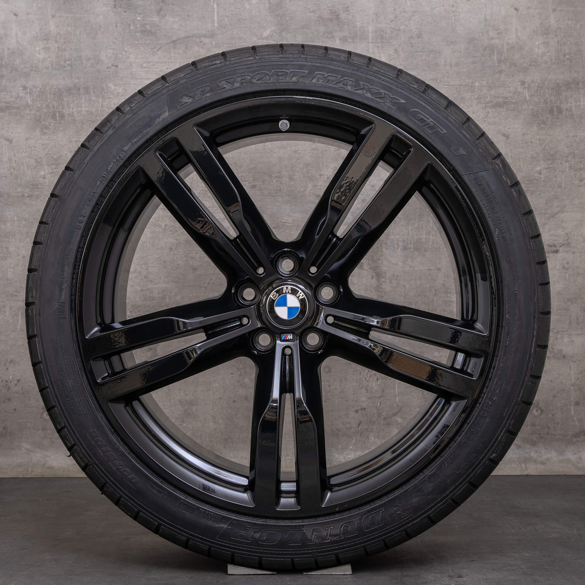 Original BMW Série 6 GT 7 Winterrder 20 pouces G11 G12 G32 Jantes Styling 648 M 7850581 7850582 noir brillant
