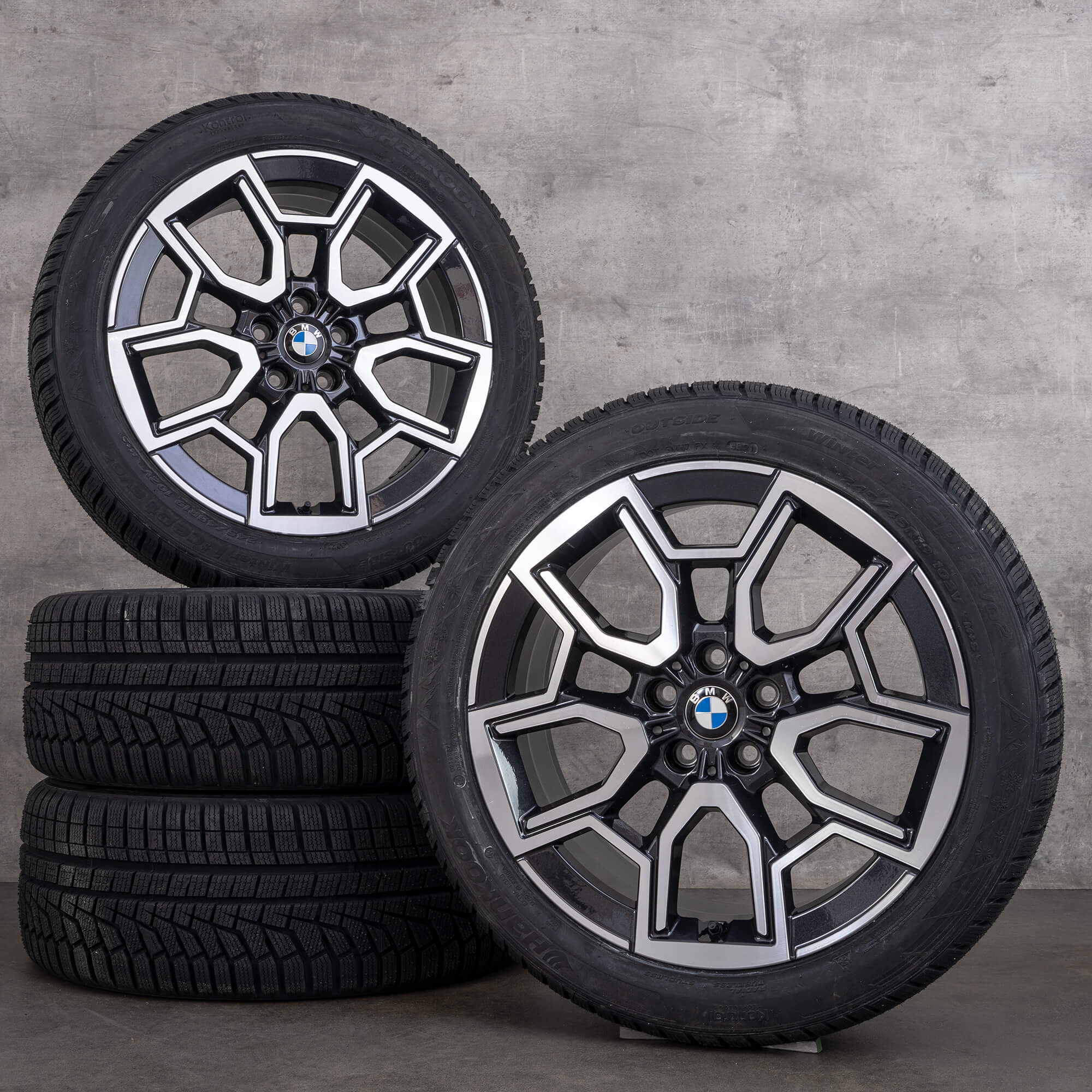 Original BMW X1 iX1 X2 iX2 Winterräder 19 Zoll U10 U11 Felgen Styling 867 M 6898041 midnight grey glanzgedreht NEU