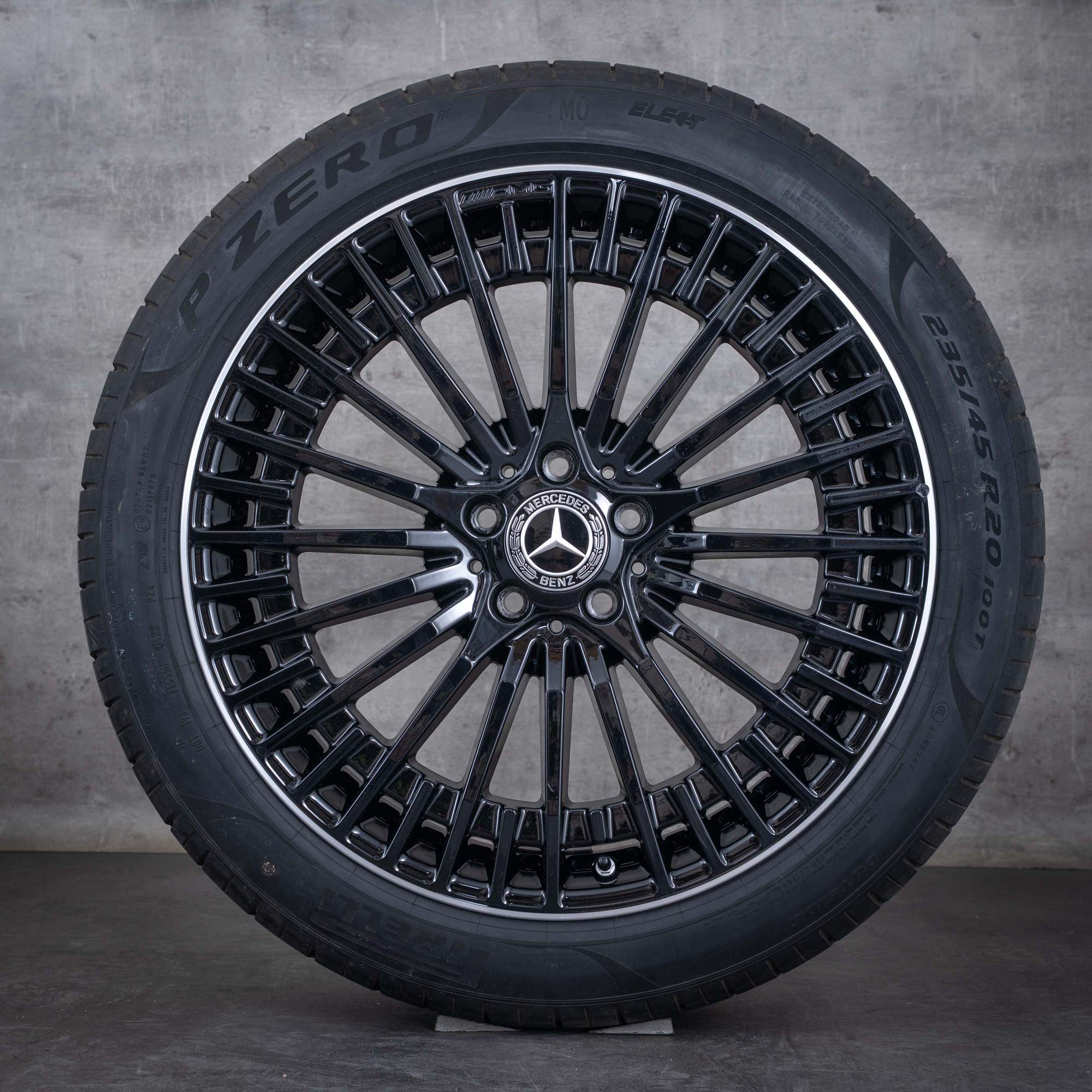Oryginalne felgi AMG Mercedes EQA EQB 20 cali H243 X243 opony letnie A2434010600 czarne Polerowane