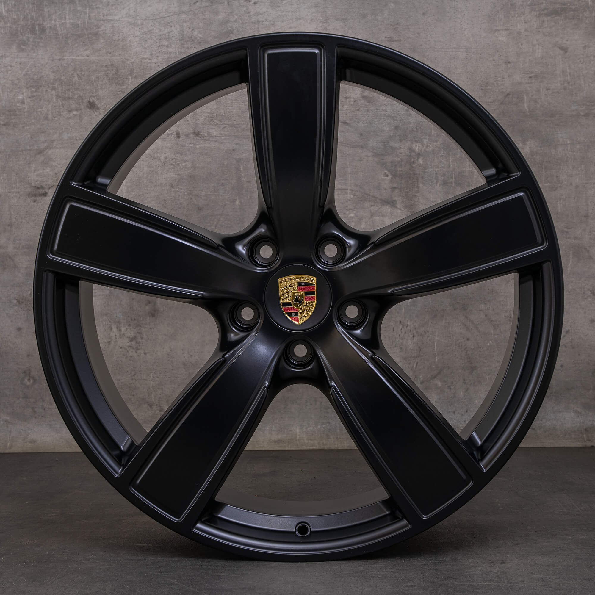 Oryginalne felgi Porsche Cayenne 9YA 22 cale 9Y3601025AP 9Y0601025T czarny mat
