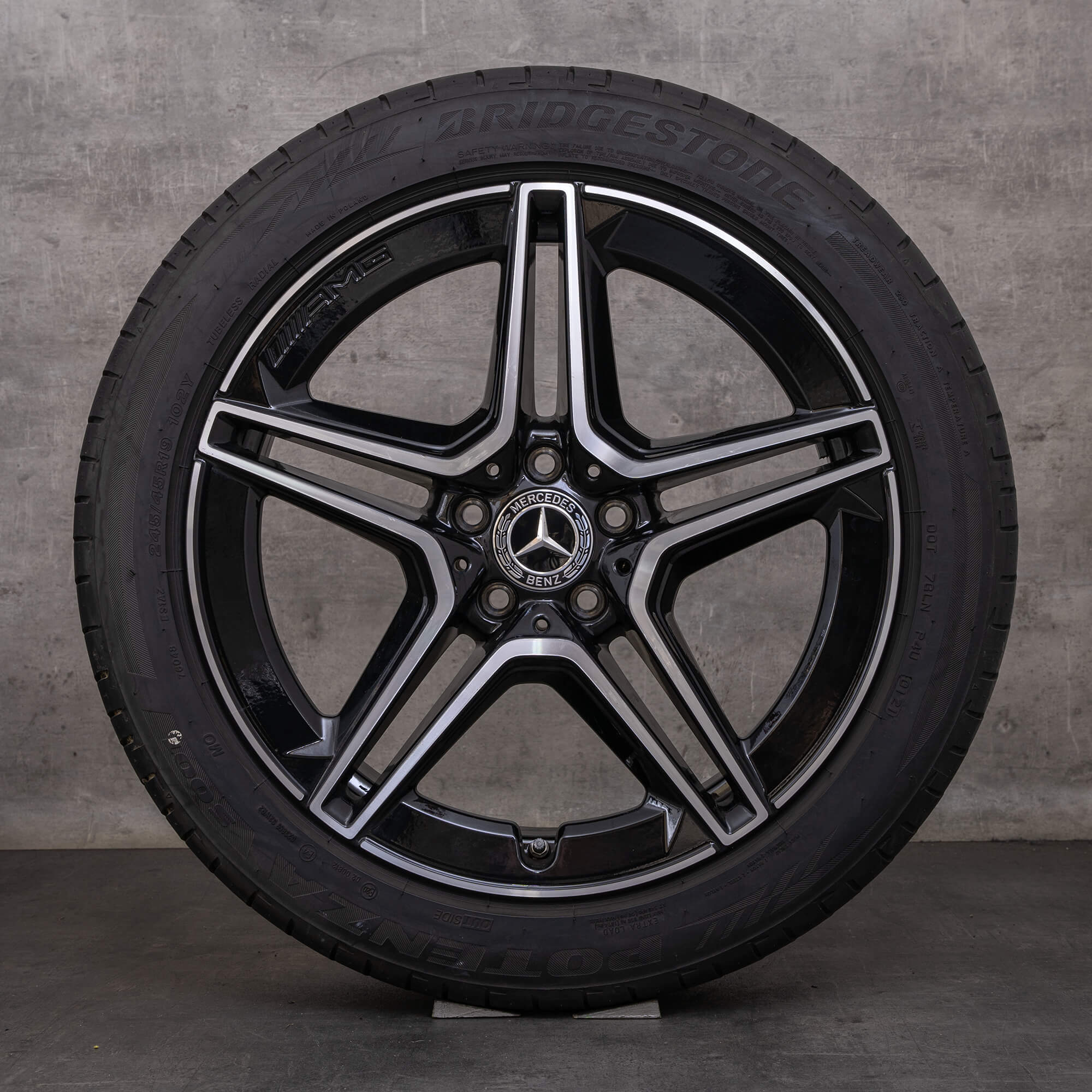 Orijinal Mercedes Benz E-Serisi kış jant lastik 19 inç X213 Allterrain jantlar A2534015300 siyah parlak tornalı