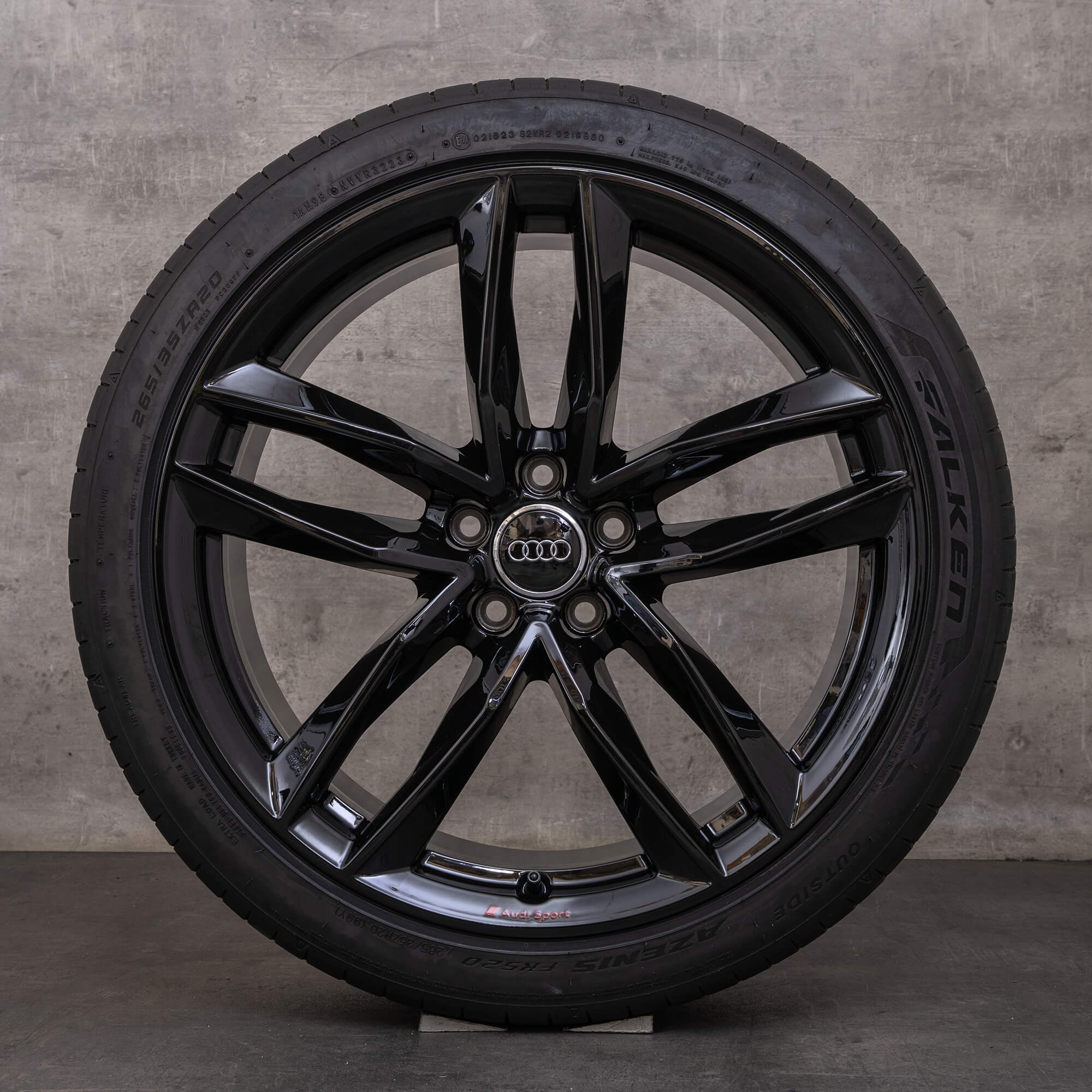 Originele Audi A7 S7 winterwielen 20 inch 4G C7 velgen 4H0601025BS zwart glanzend