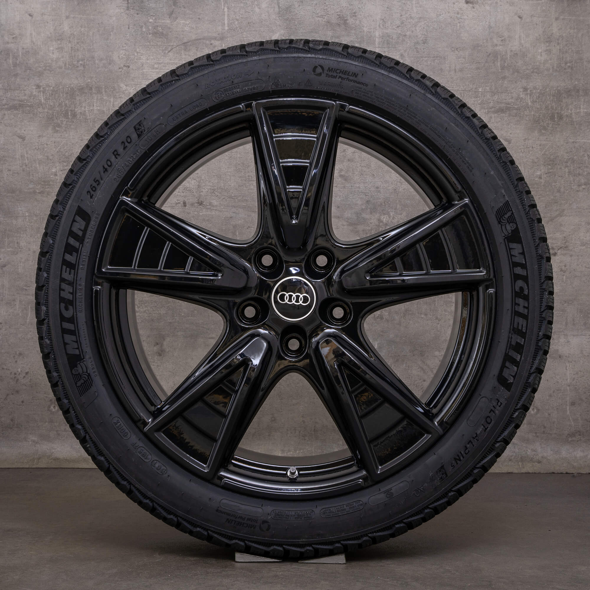 Genuine Audi A6 S6 e-tron llantas de invierno 20 pulgadas GH 85E601025ZC 85E601025ZD negro alto brillo