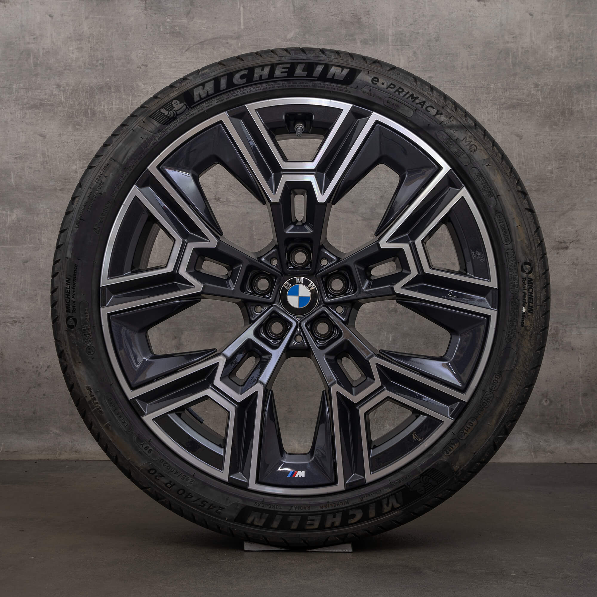 Original BMW 5er i5 Winterräder 20 Zoll G60 G61 Felgen Styling 939 M 5A324E8 5A324E9 orbit grey glanzgedreht NEU