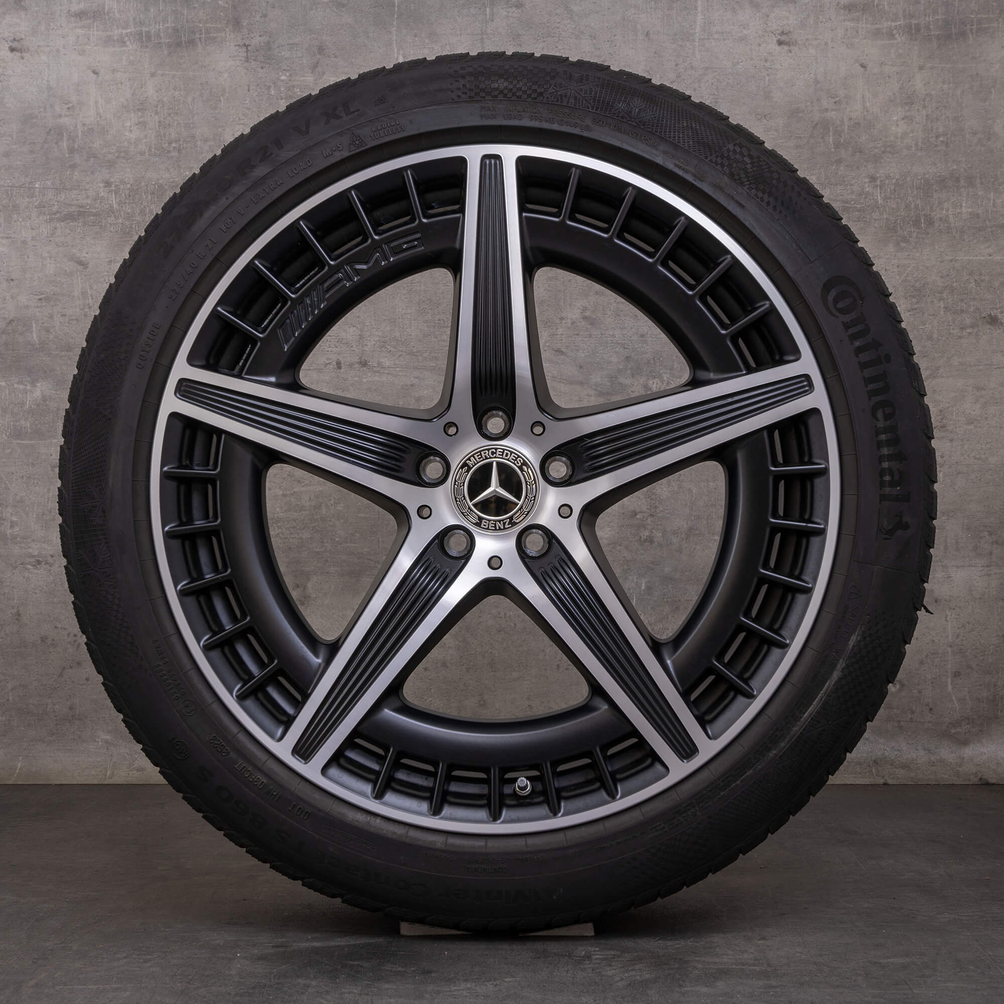 Oryginał Mercedes Benz EQE AMG felgi 21 cali X294 koła letnie A2944011400 czarny mat Polerowane