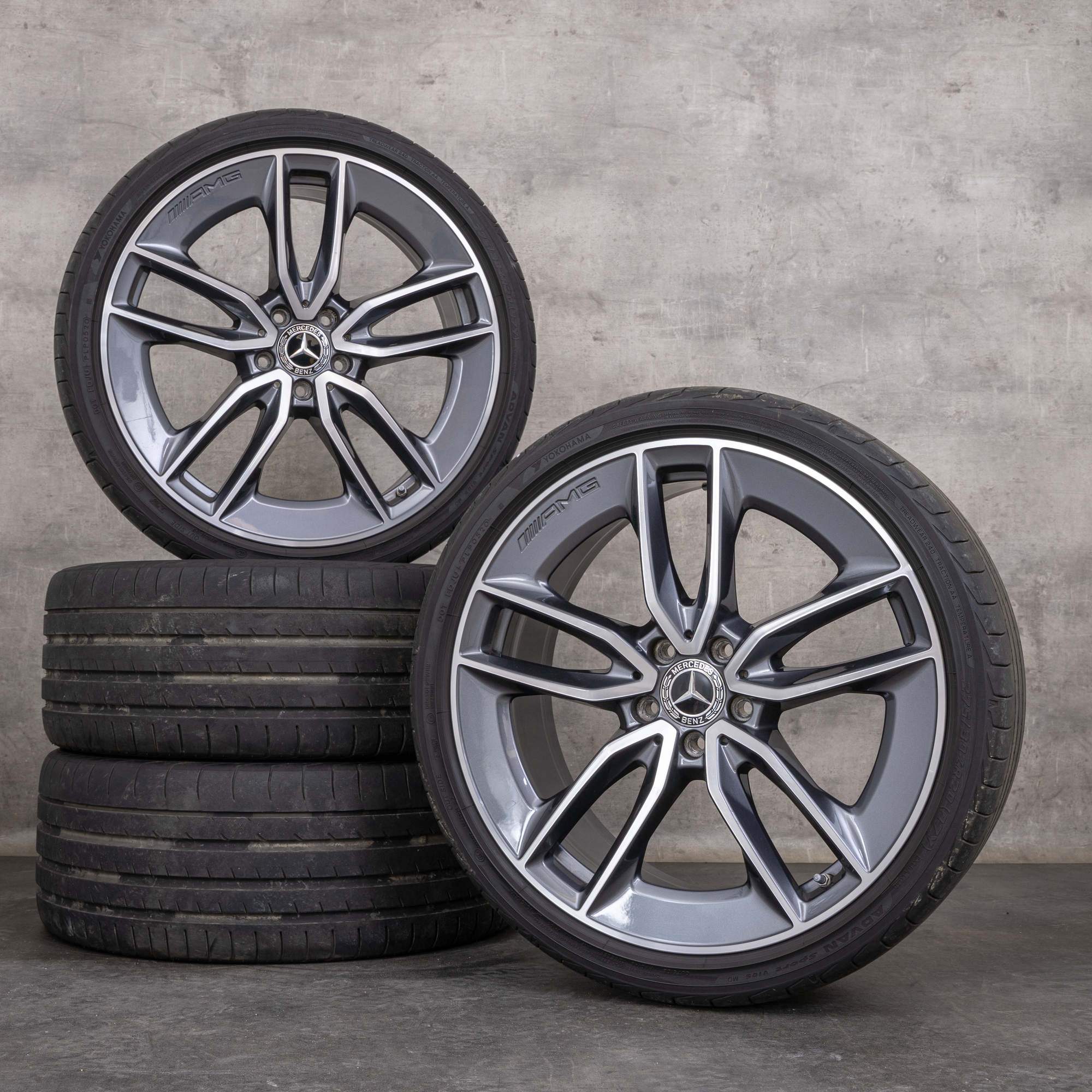 Original Mercedes Benz E-Klasse E43 E53 AMG Felgen 20 Zoll W213 S213 A238 C238 Sommerräder A2134014900 A2134015000 himalaya grey glanzgedreht