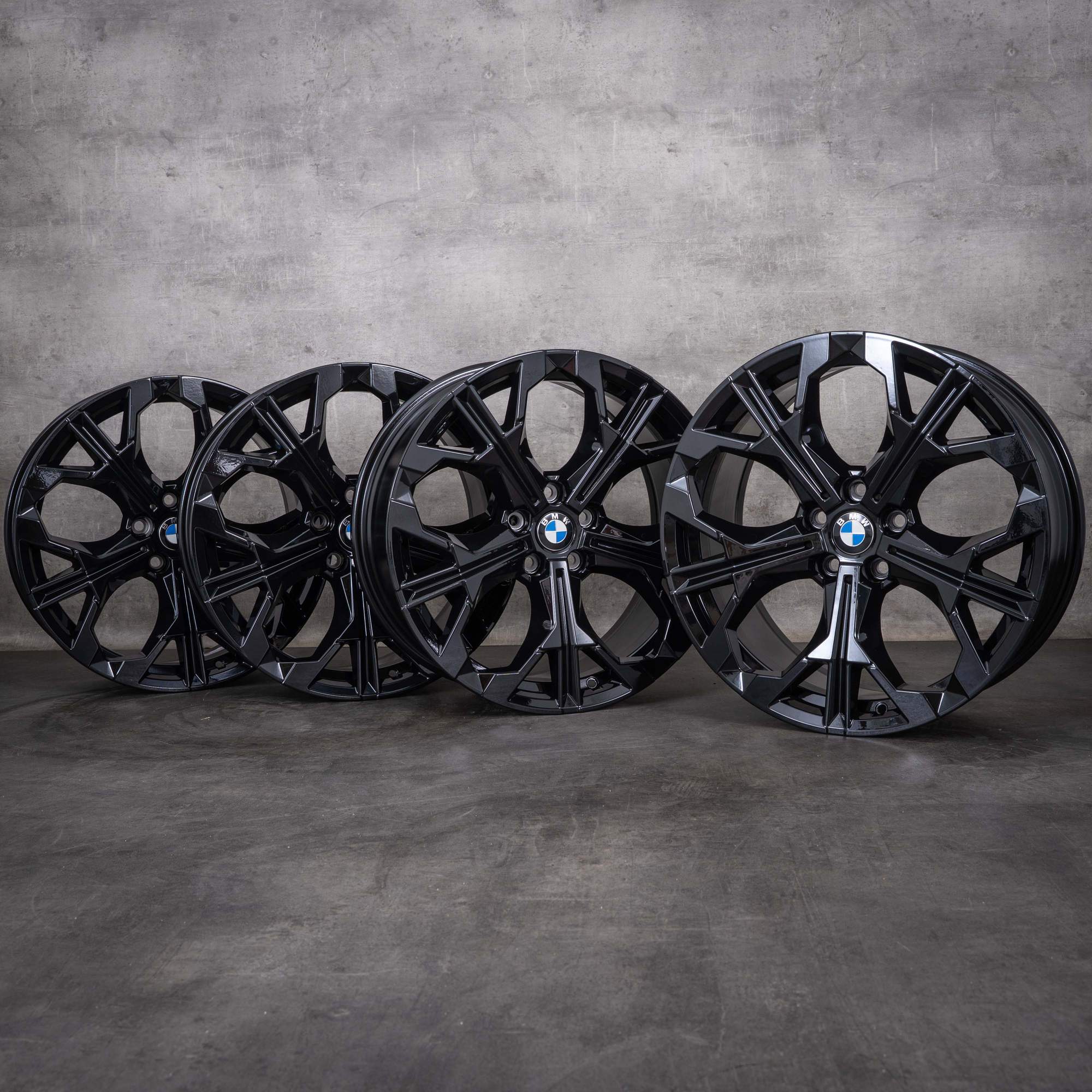 Originální disky BMW řady 2, Řada 3 a 4, 19 palců, G42, G20, G21, G22, G23, styl 1038 i, 5A64AF0, 5A64AF3, lesklá černá
