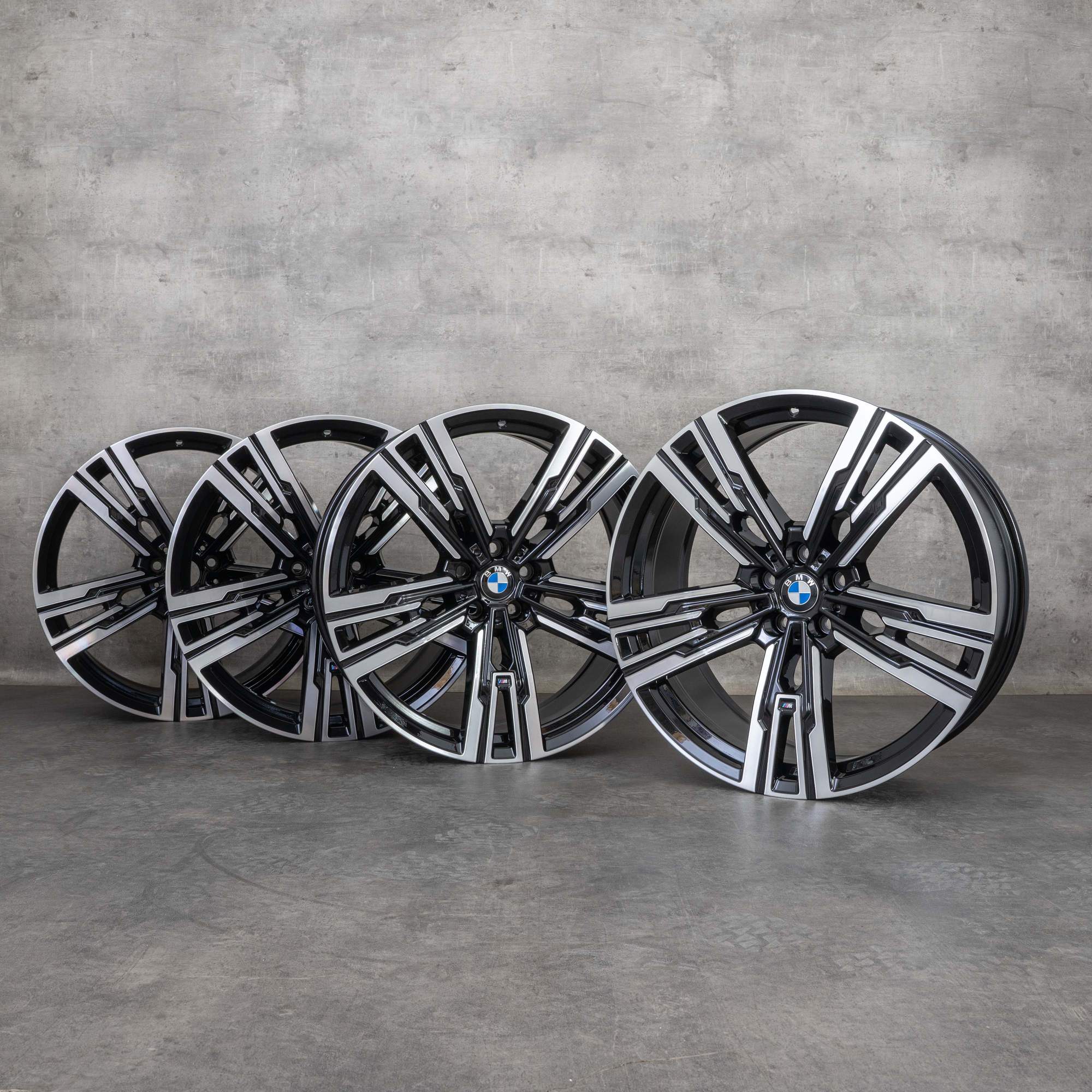 Originale BMW 7-serie i7 X3 fælge 21 tommer G70 G45 Styling 908 M 5A19DF0 5A19DF1 sort poleret NYT