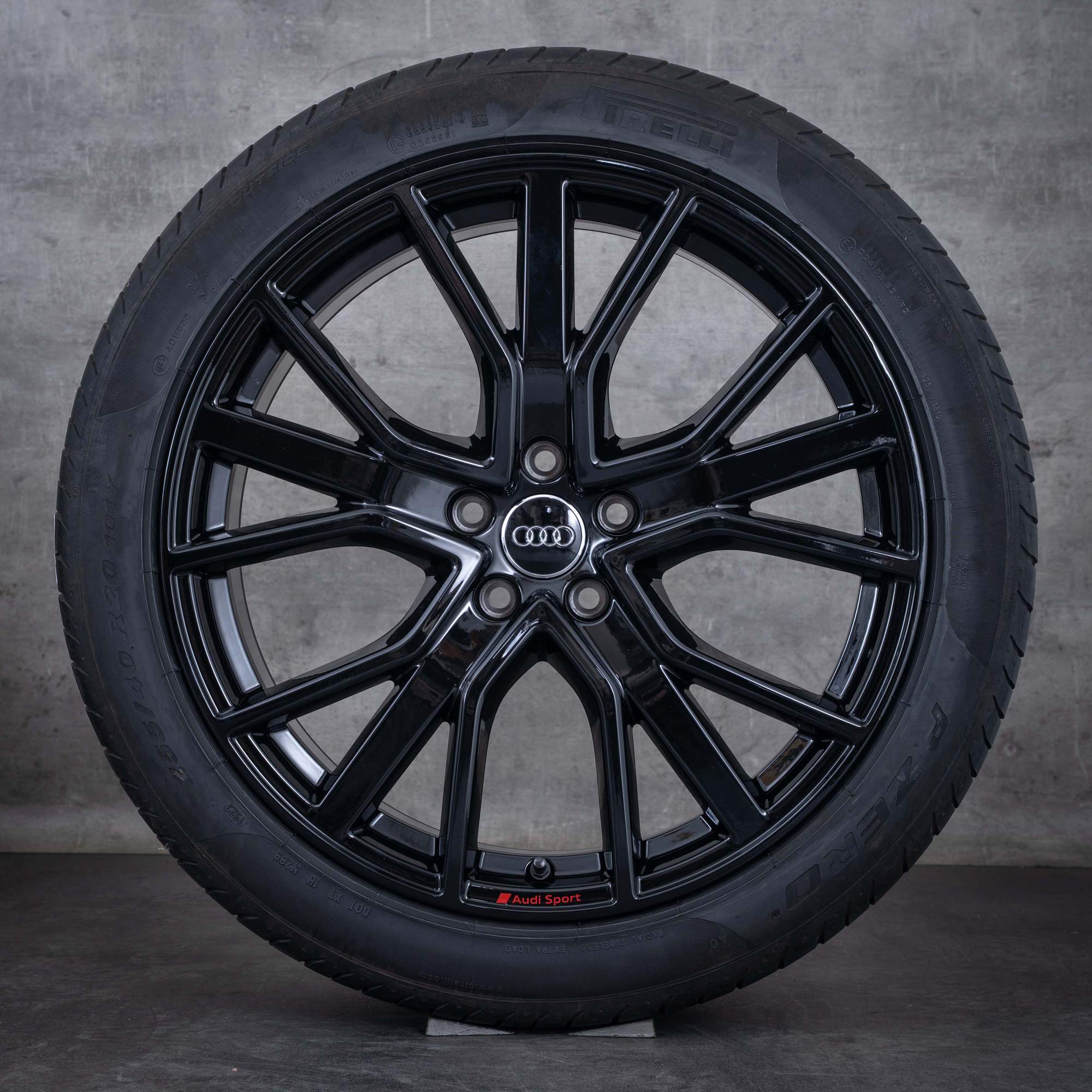 Alkuperäiset Audi A6 S6 vanteet 20 tuuman 4K C8 kesäpyörät 4K0601025AB musta kiiltävä