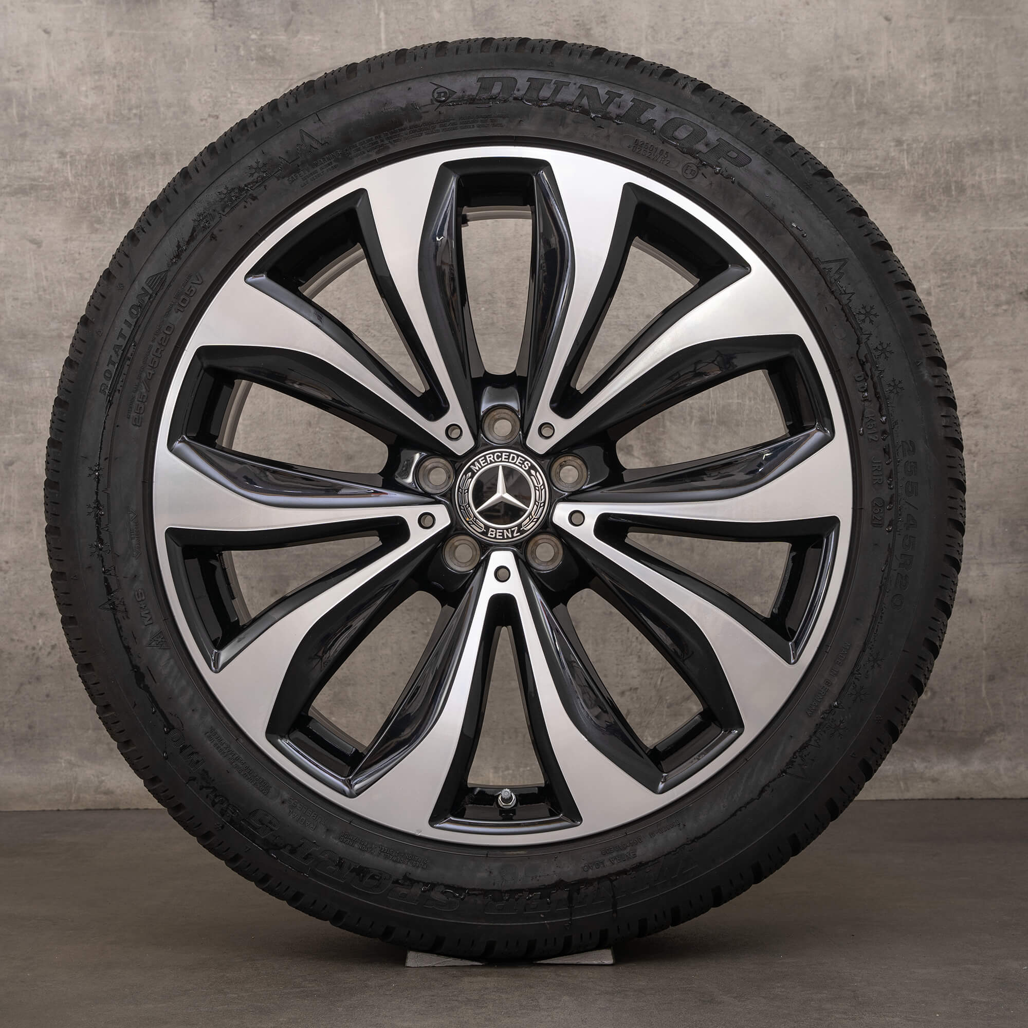 Orijinal Mercedes Benz GLC & 43 kış jantları 20 inç X253 C253 jantlar A2534012300 siyah parlak tornalı