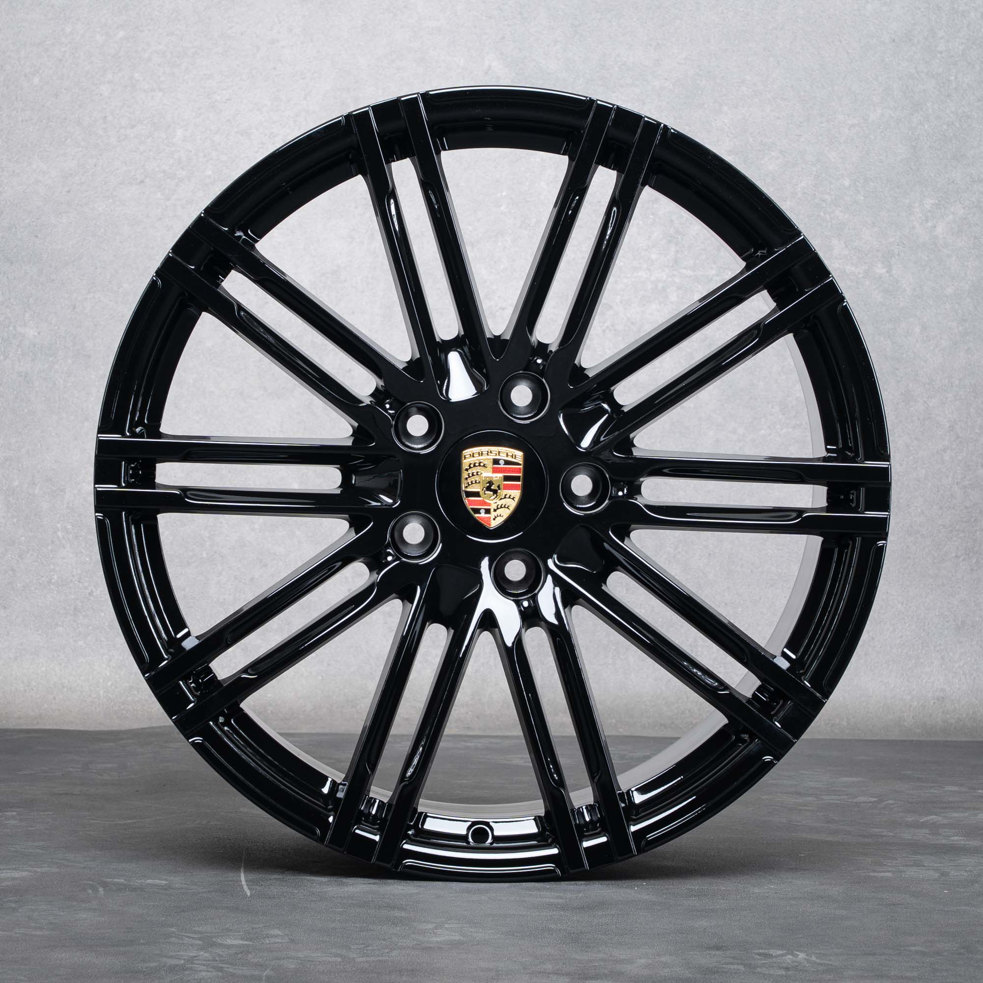 Oryginalne felgi Porsche 992 I II 20 cali Turbo S 99136216106 99136216609 III czarne błyszczące