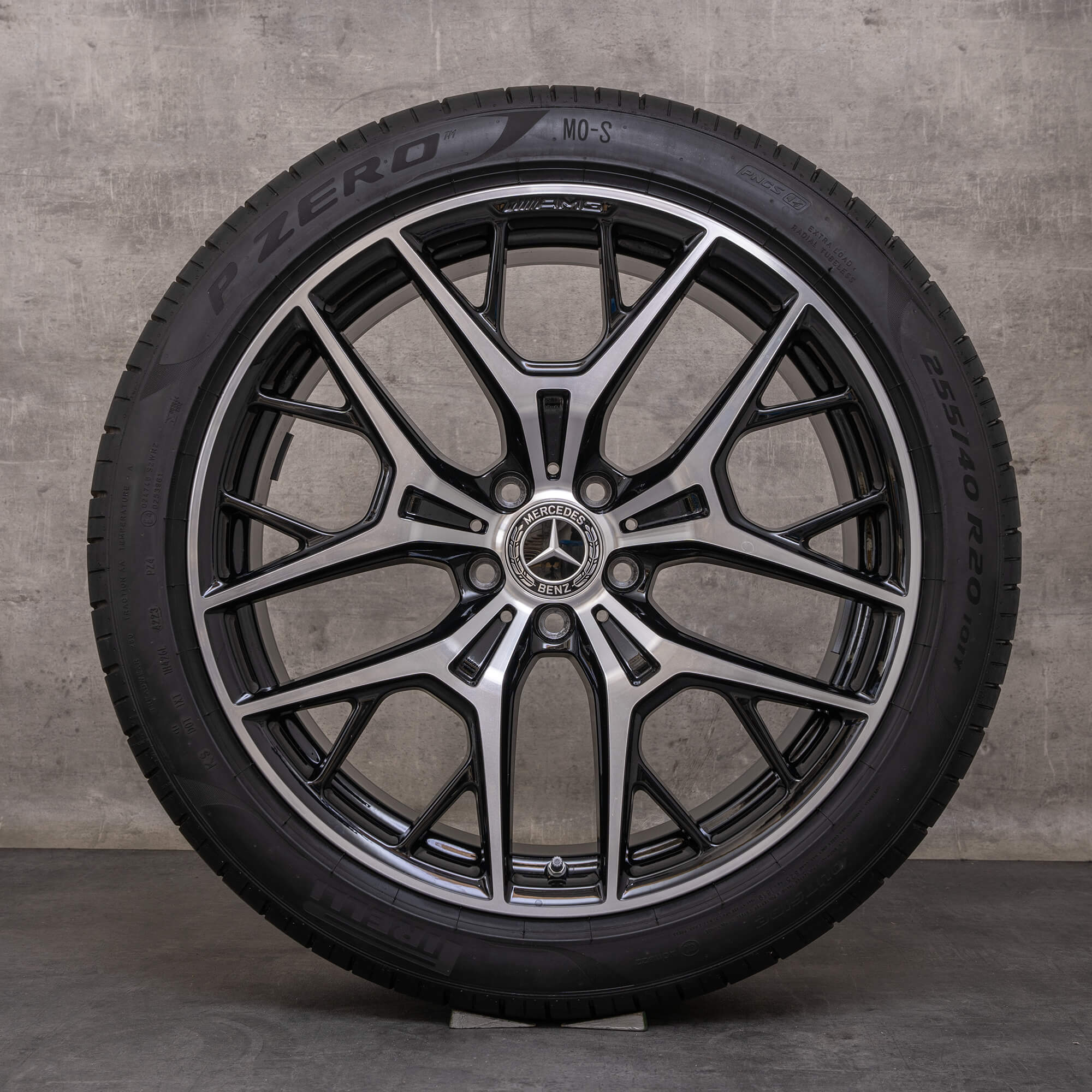 Originale Mercedes Benz E-Klasse AMG fælge 20 tommer S214 Estate All-Terrain sommerhjul A2144011800 A2144015500 sort blank drejet