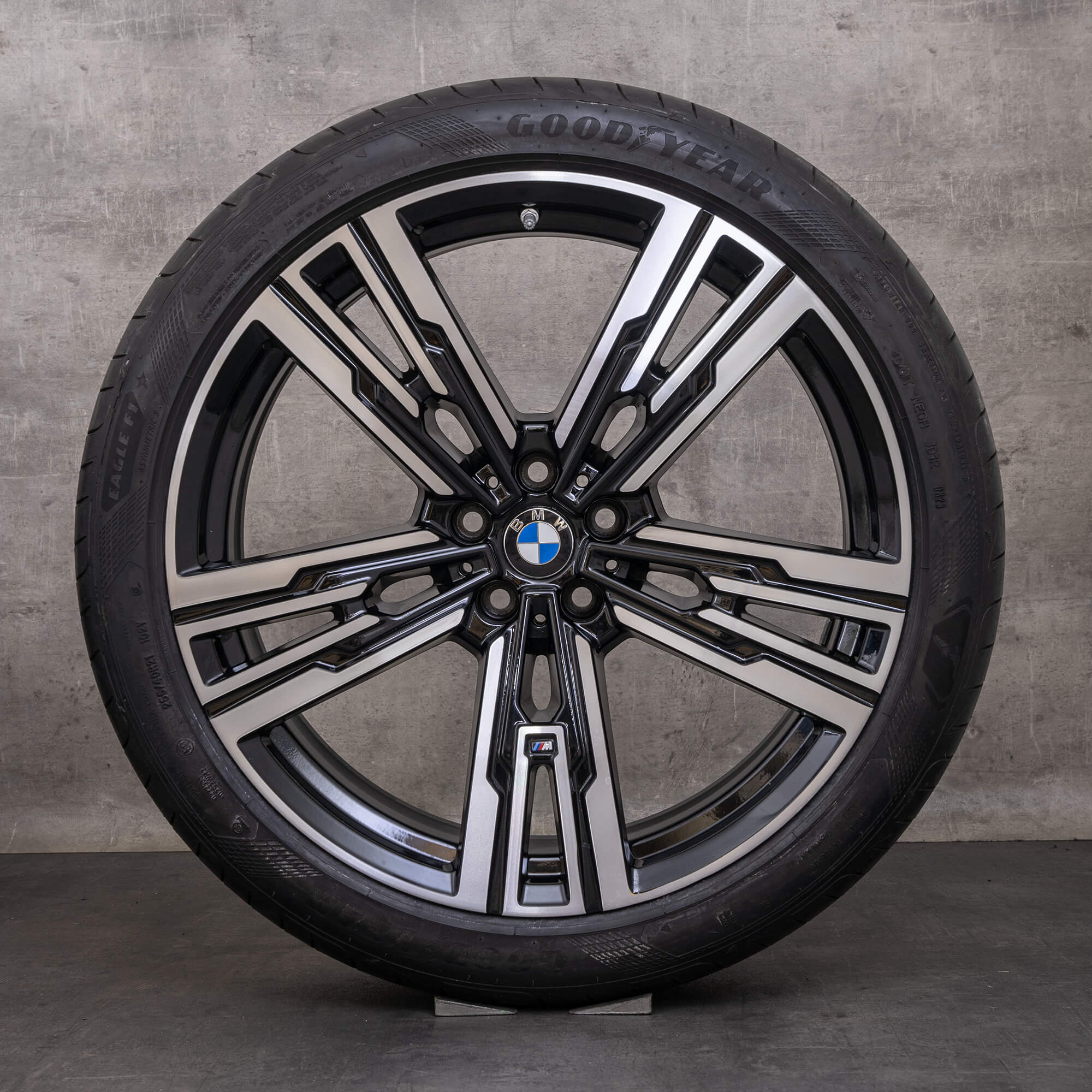 Originale BMW 7-serie i7 fælge 21 tommer G70 sommerdæk styling 908 M 5A19DF0 5A19DF1 sort blank drejet