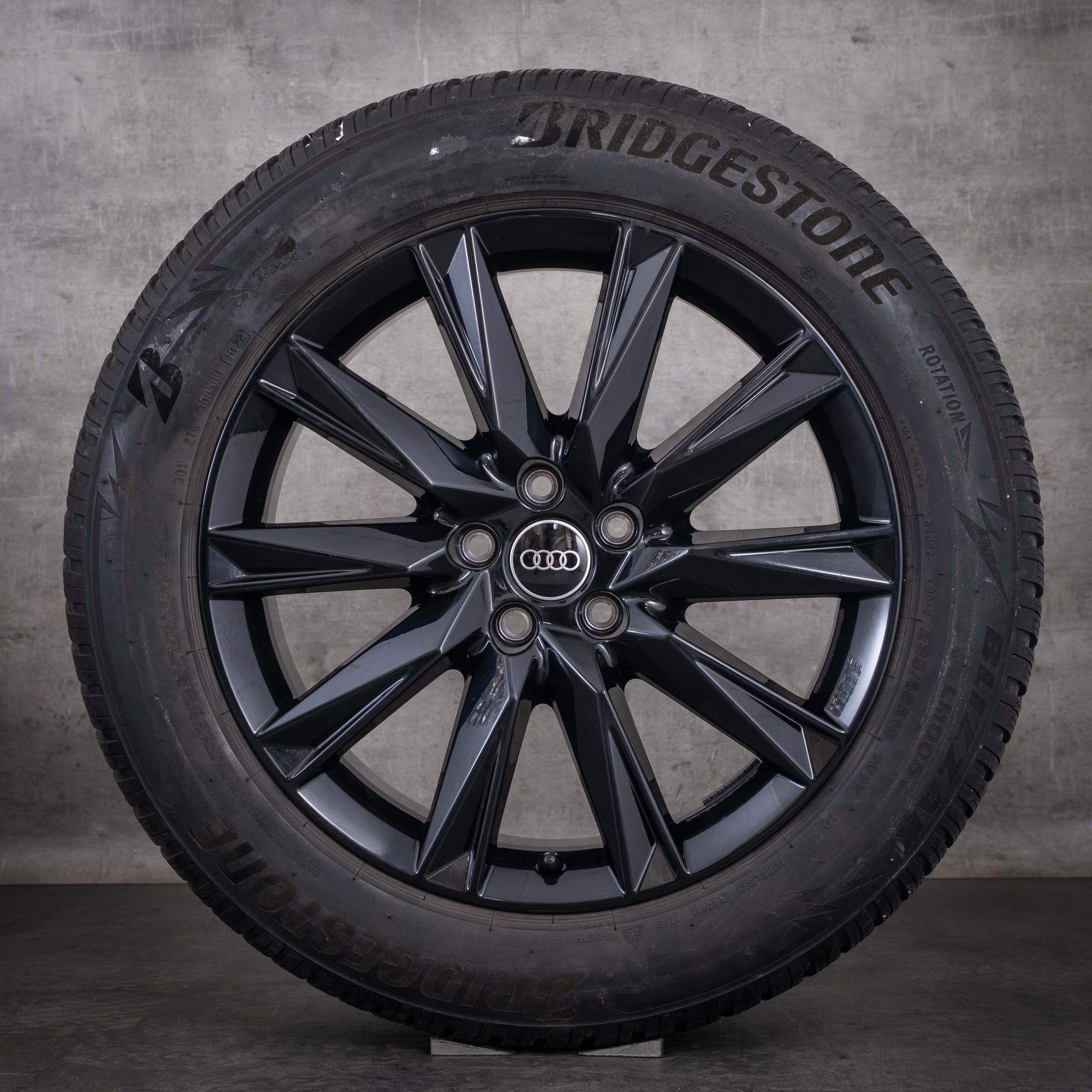 Oryginalne koła zimowe do Audi e-tron Q4 Sportback 19-calowe felgi Lamina 89A071499 czarne z połyskiem