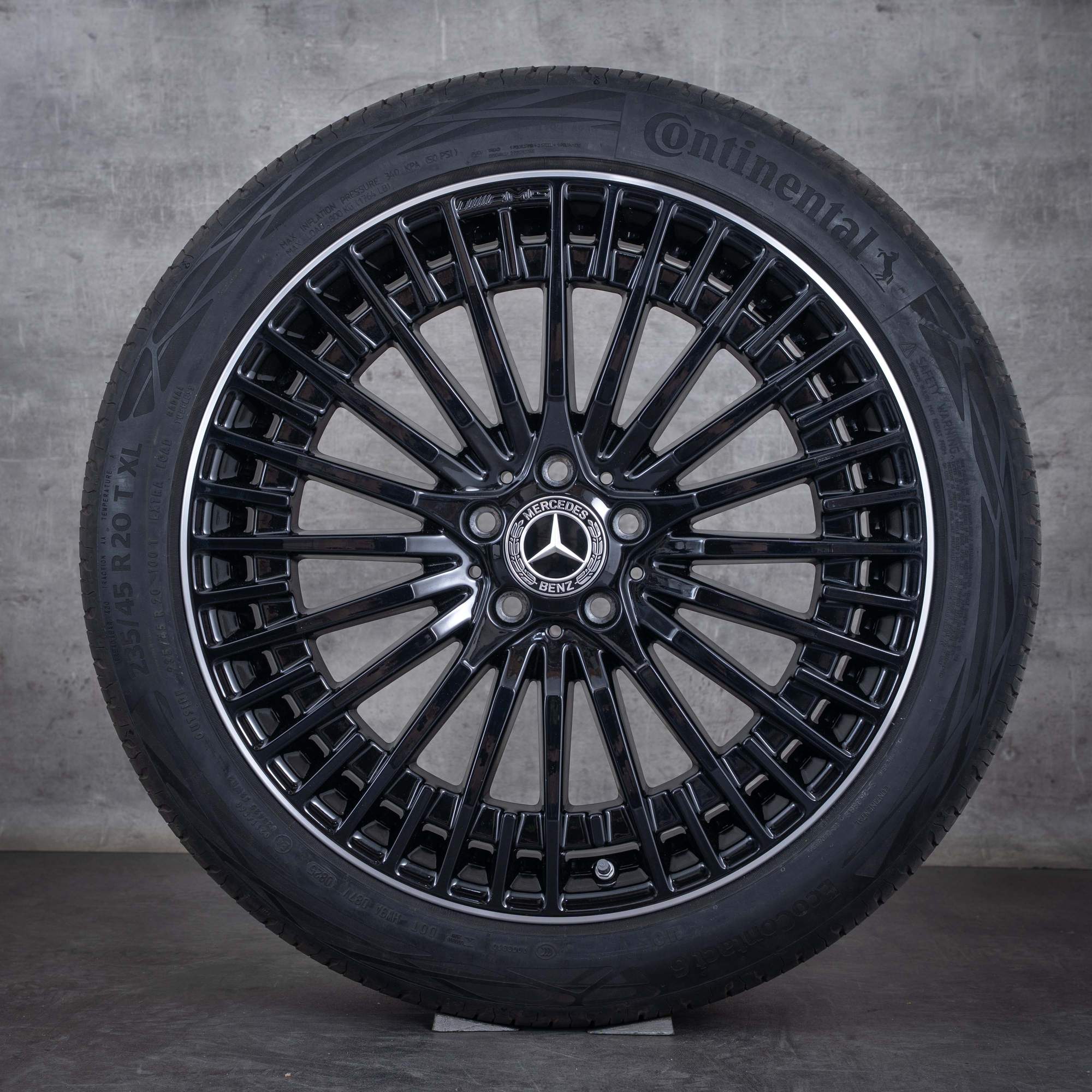Oryginalne felgi AMG Mercedes EQA EQB 20 cali H243 X243 opony letnie A2434010600 czarne Polerowane