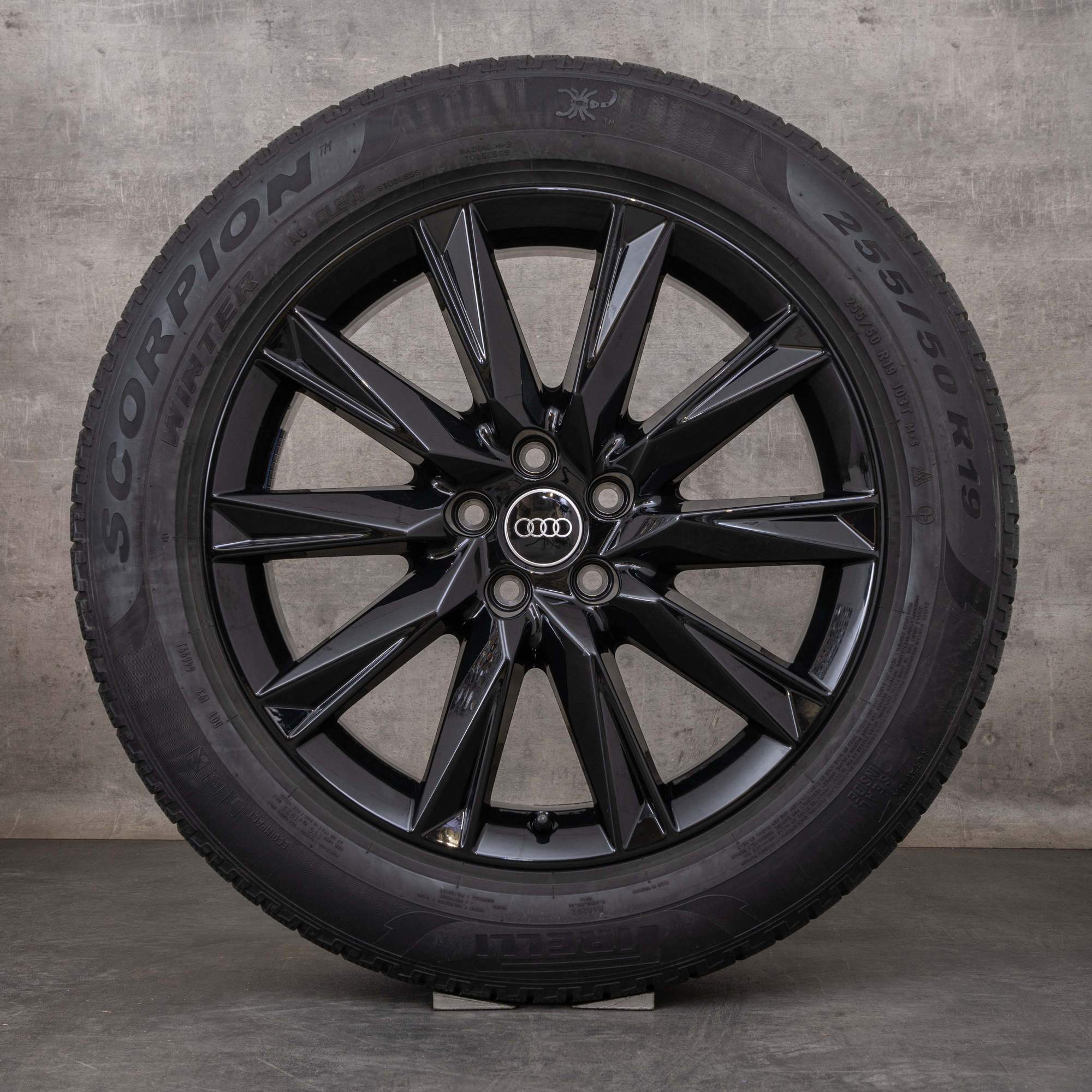 Original Audi e-tron Q4 & Sportback Winterräder 19 Zoll FZ Felgen Lamina 89A071499 schwarz glanz