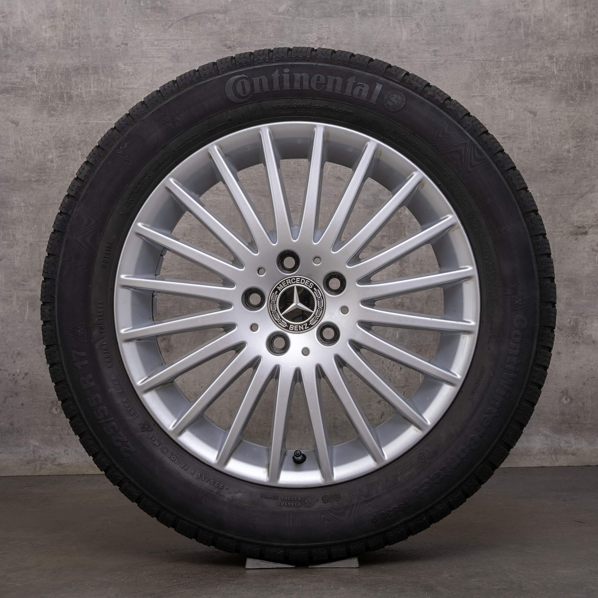 Original Mercedes Benz Classe V pneus d'hiver 17 pouces W447 Vito Viano jantes A4474012300 argent