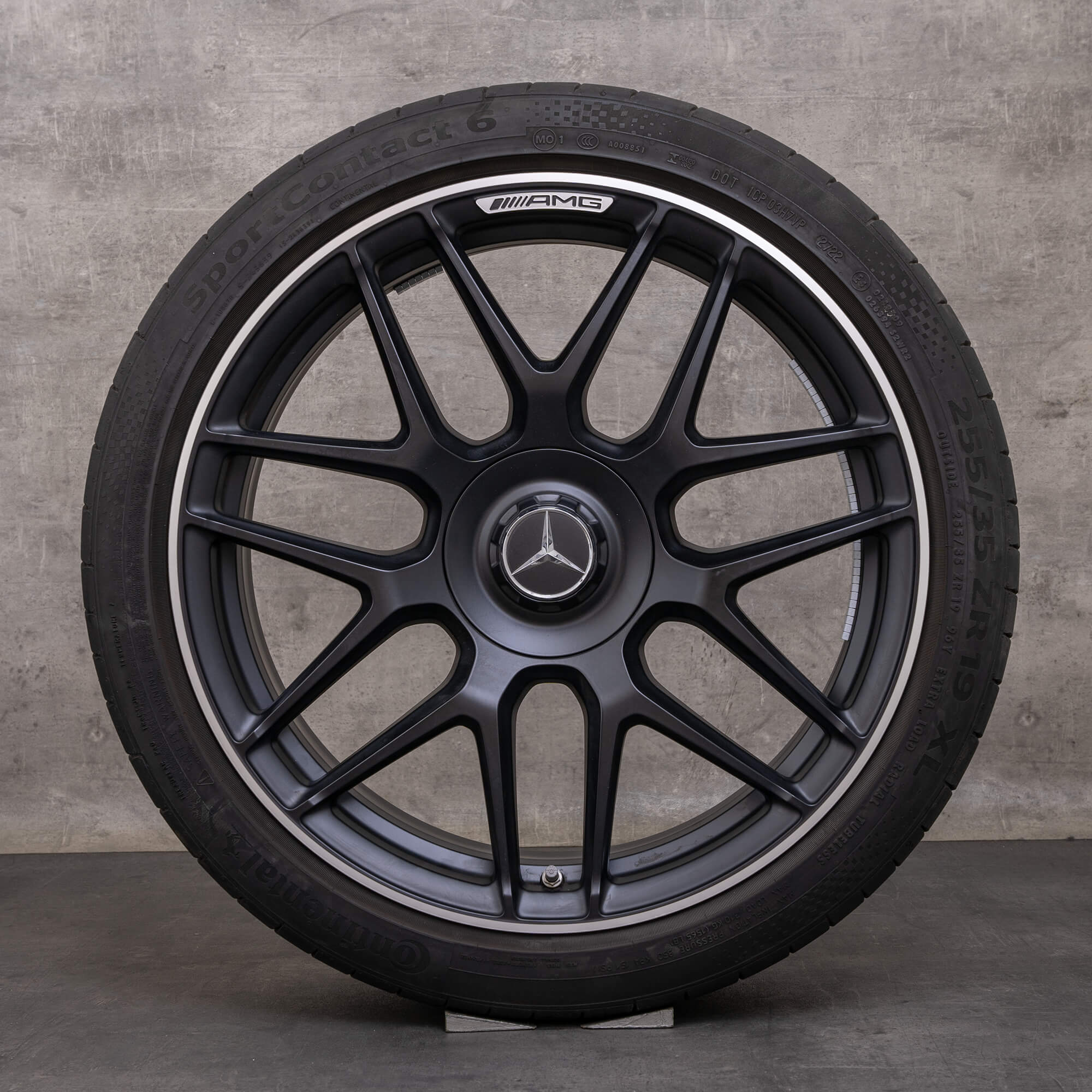 Original Mercedes Benz CLA 45 & S AMG Winterräder 19 Zoll C118 X118 Felgen A1774012400 schwarz matt glanzgedreht