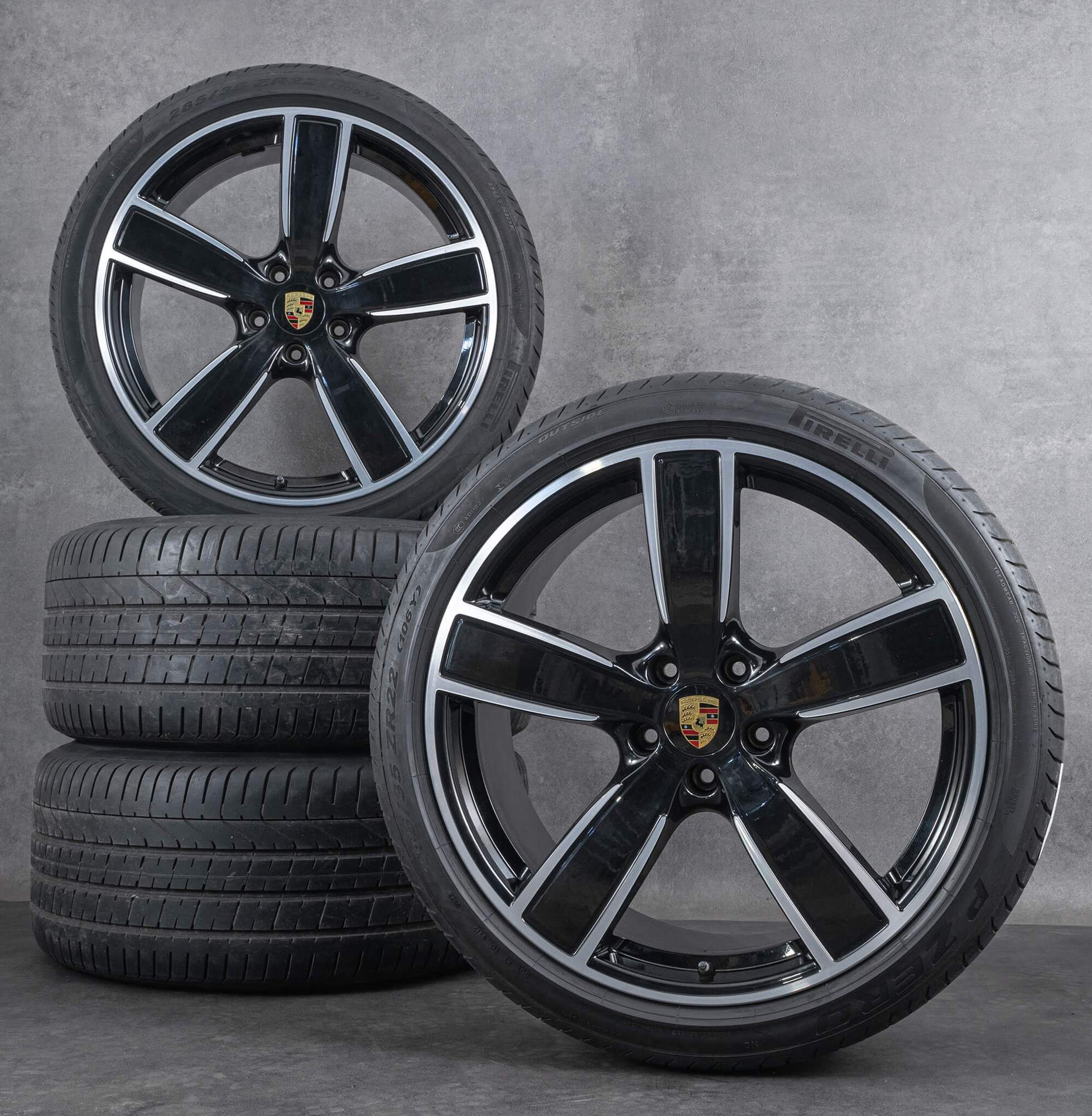 Cerchi originali Porsche 22 pollici Cayenne 9Y0 Sport pneumatici estivi ruote estive