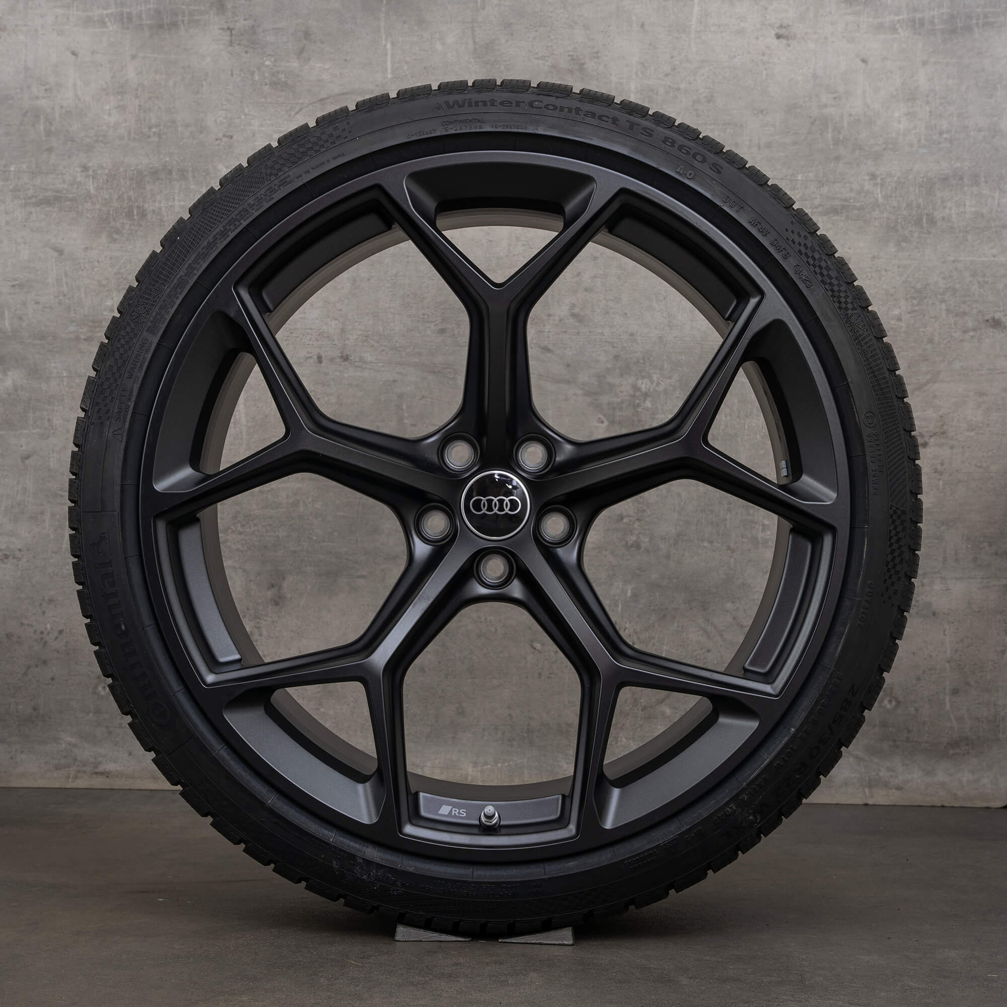 OEM Audi RS6 RS7 winter wheels 22 inch 4K C8 rims 4K0601025BM honeycomb design black satin matt