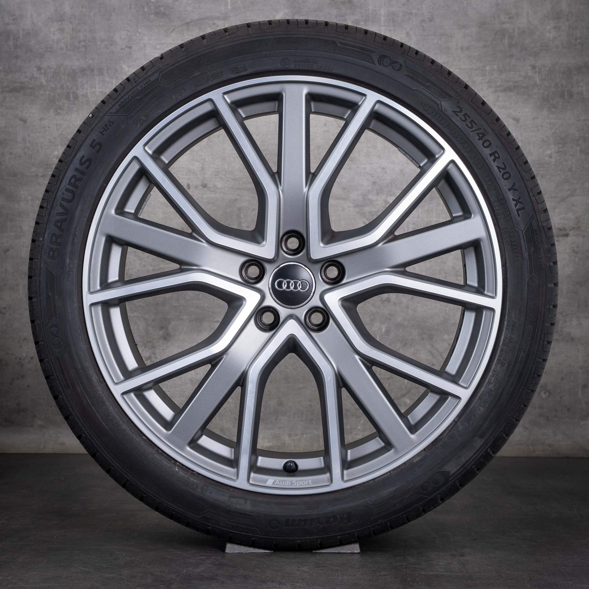 Cerchi originali Audi A6 S6 da 20 pollici 4K C8 per cerchi estivi 4K0601025AB titanio opaco lucidato frontalmente