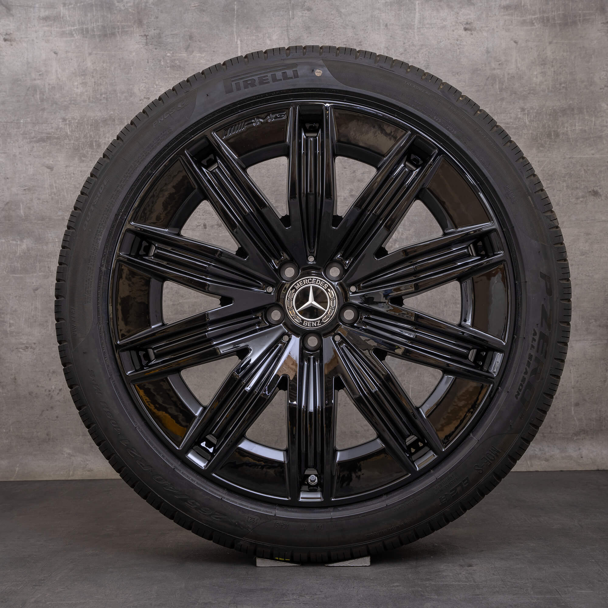 Jantes Mercedes Benz EQE AMG de 21 polegadas SUV X294 pneus para todas as condições climatéricas A2944011200 preto brilhante