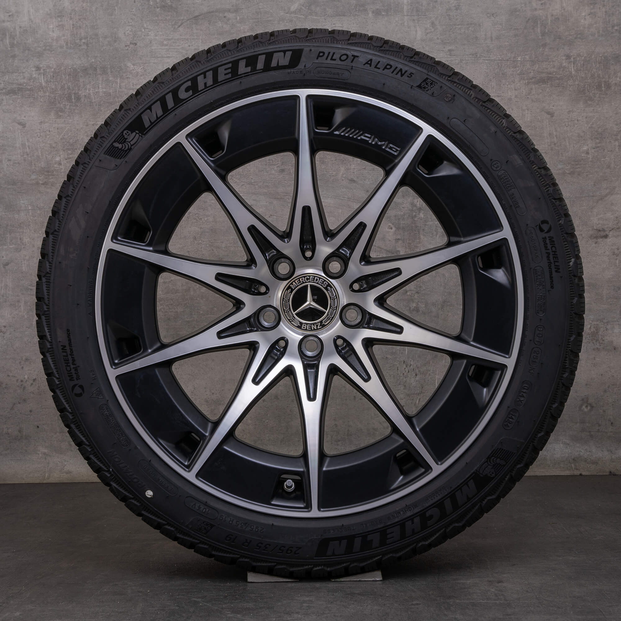 Original Mercedes Benz CLE 53 AMG Winterräder 19 Zoll C236 A236 Felgen A2364012700 A2364012800 schwarz matt glanzgedreht NEU