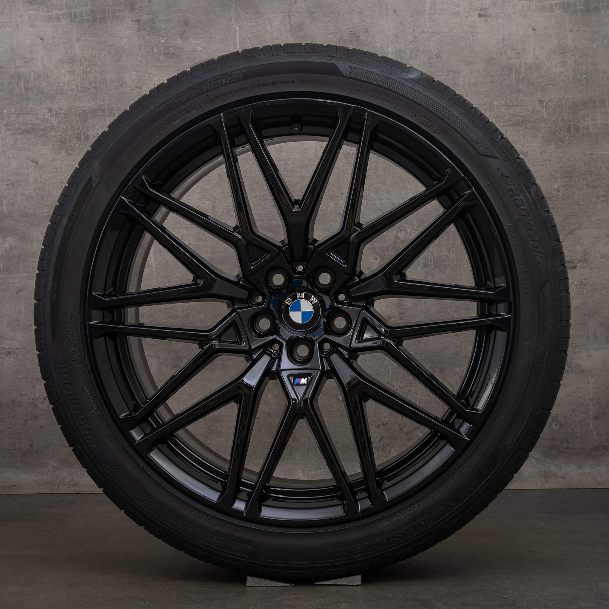 Jantes originais BMW X5M X6M jantes de verão 21 polegadas F95 F96 9503307 9503308 Styling 818 M preto alto brilho