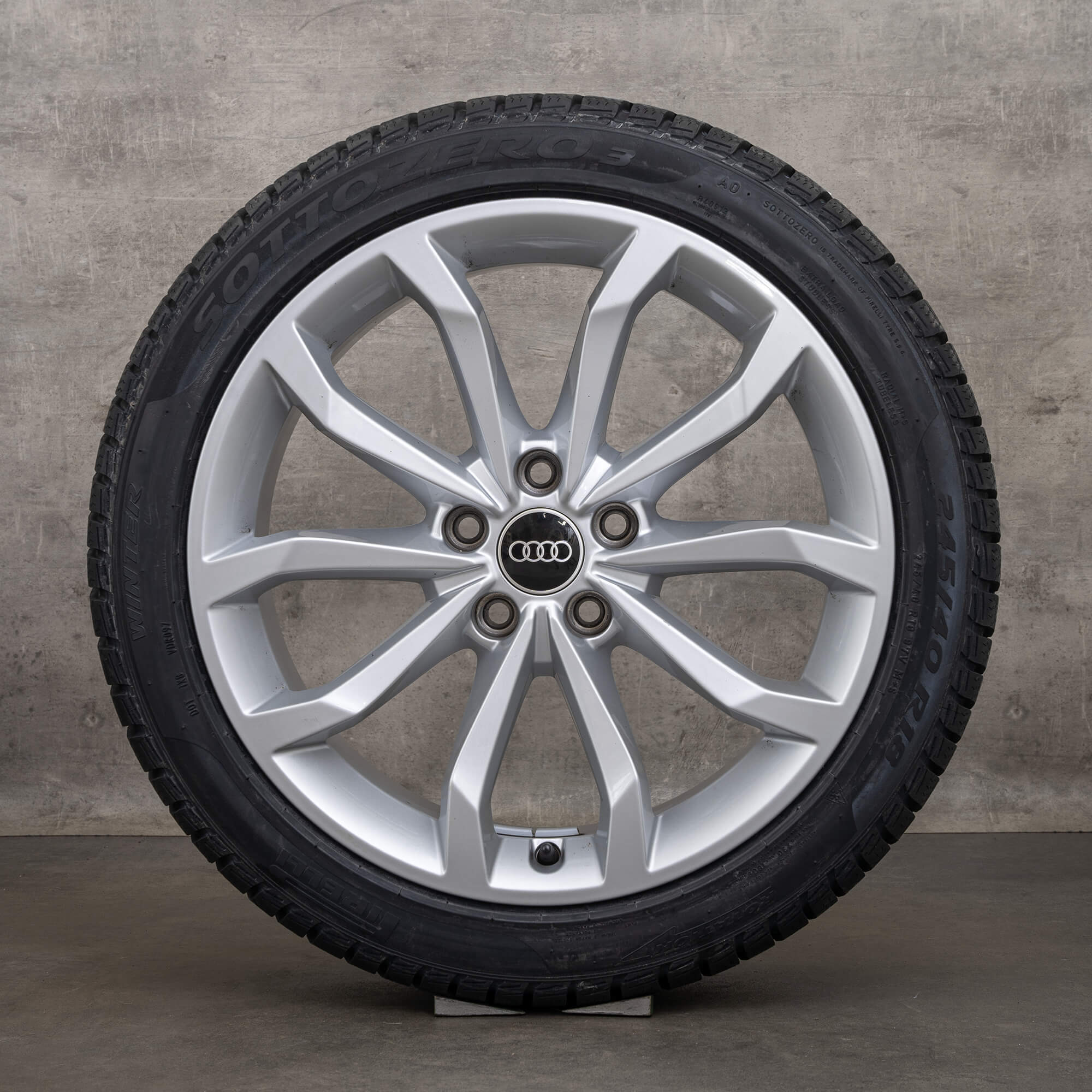 Cerchi invernali originali Audi A4 S4 cerchi 18 pollici 8W B9 8W0601025H argento