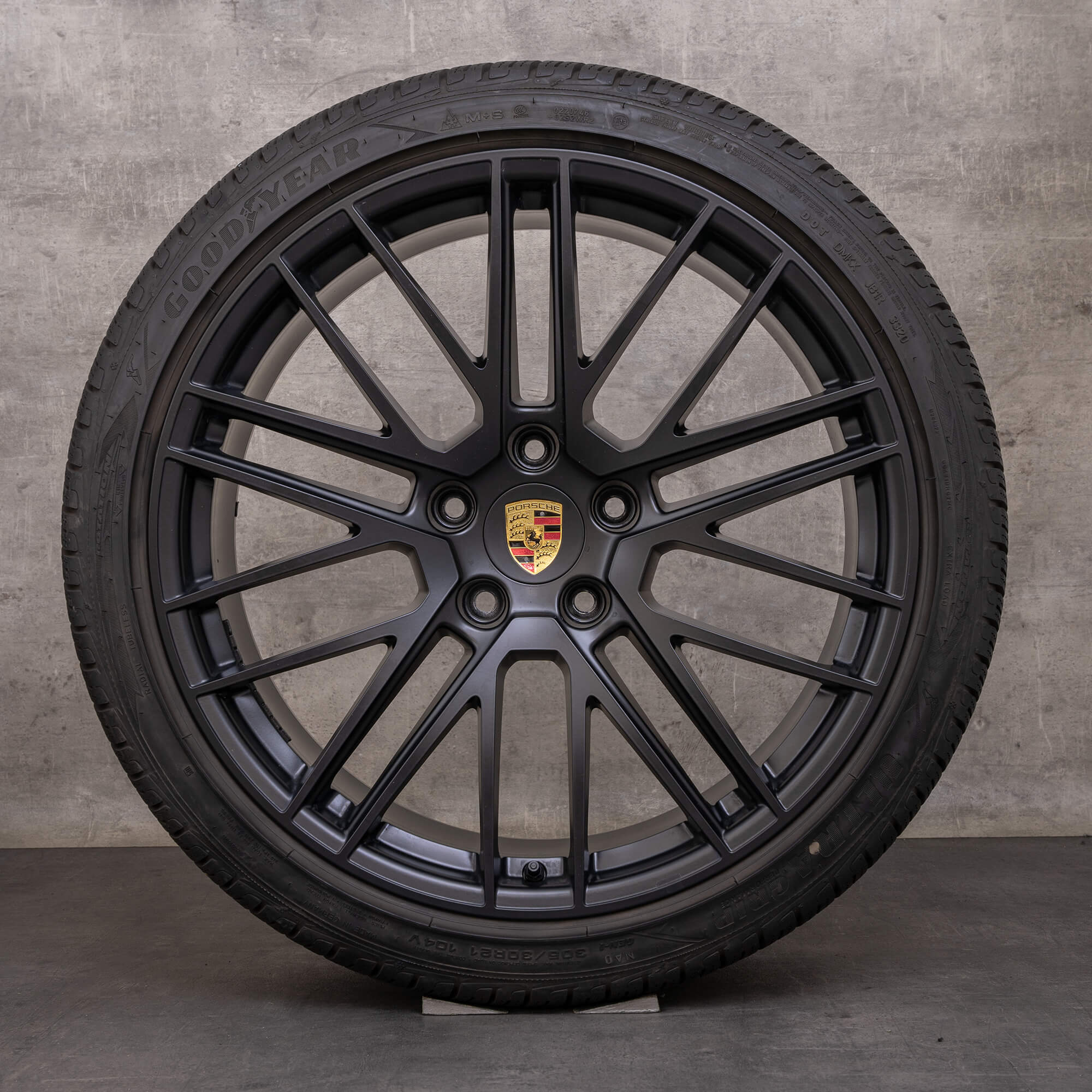 Orijinal Porsche 911 kış jant lastikleri 20 21 inç 992 Turbo & S Cabriolet jantlar 992601025P 992601025Q siyah mat