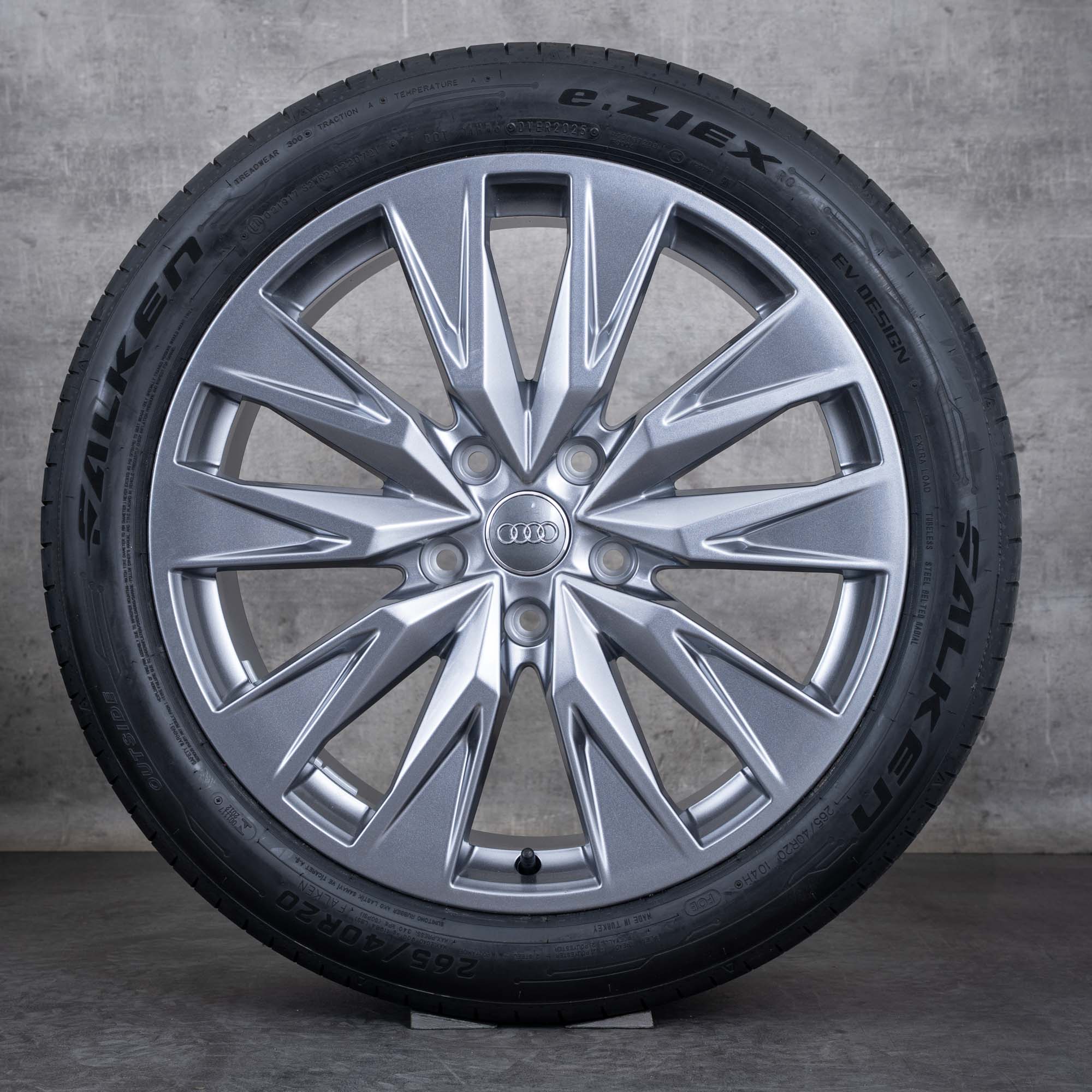 Originale Audi A6 S6 e tron vinterdæk med fælge 20 tommer GH 85E601025B 85E601025C antracit blank