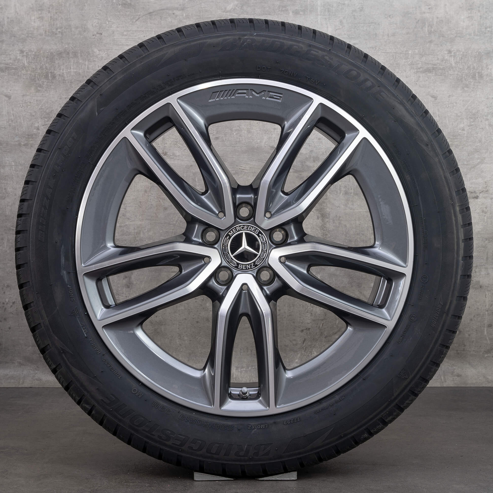 Original Mercedes Benz GLA GLB 35 45 & S AMG Winterrder 19 pouces H247 X247 jantes A2474011800 gris himalaya brillant NOUVEAU