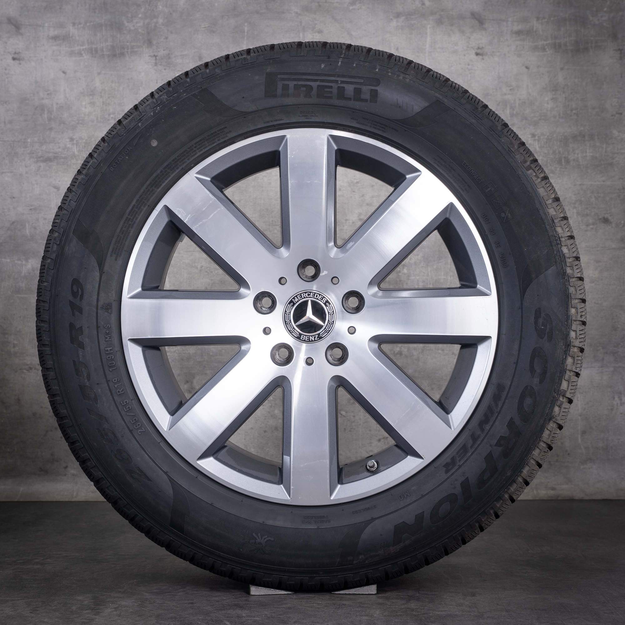 Jante originale Mercedes-Benz Clasa G pentru anvelope de iarnă 19 inci W463A G450 d A4634011000 culoare „Himalaya Grey” jante diamantate