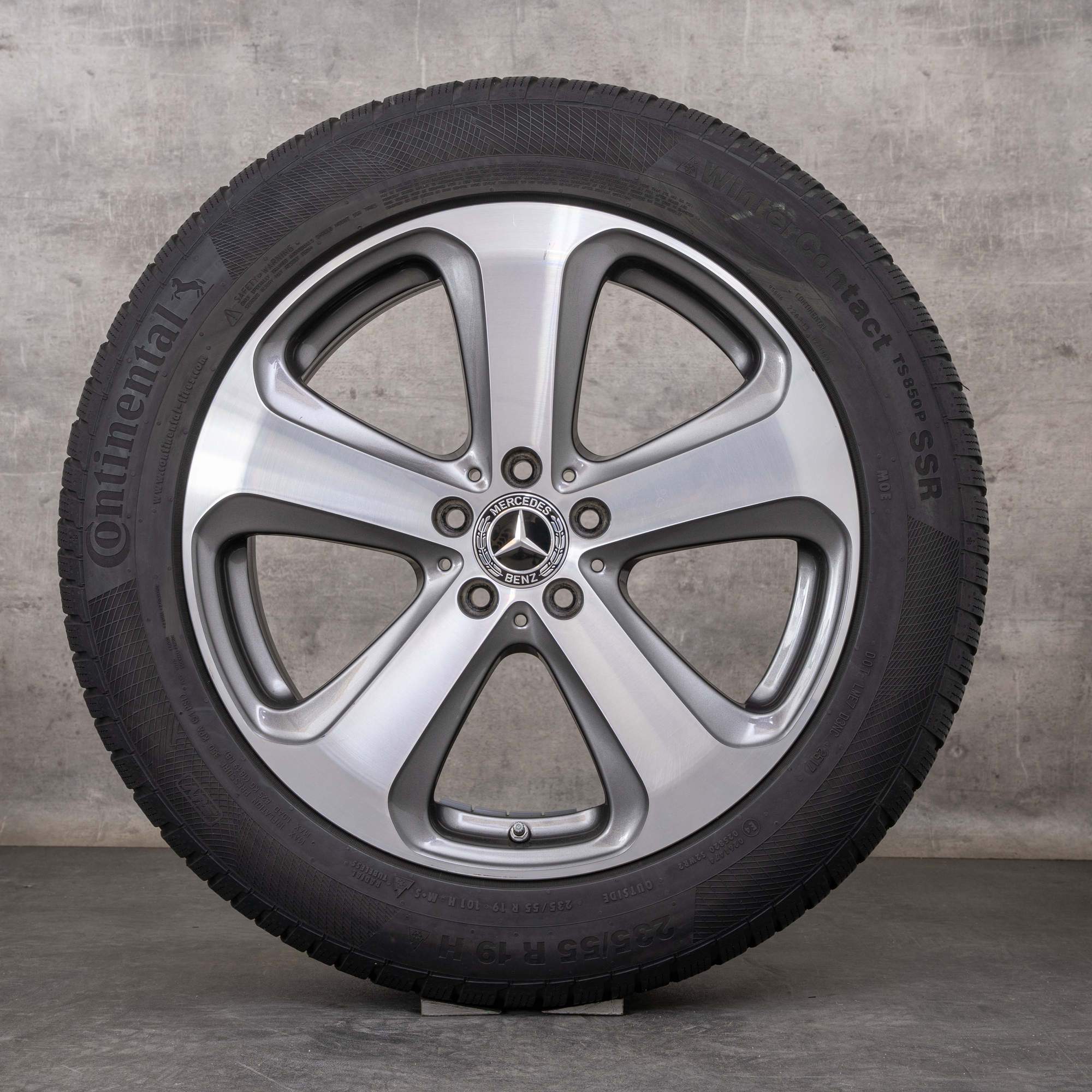 Alkuperäiset Mercedes Benz GLC & 43 AMG talvirenkaat 19 tuuman X253 C253 vanteet A2534011000 himalajanharmaa kiillotettu