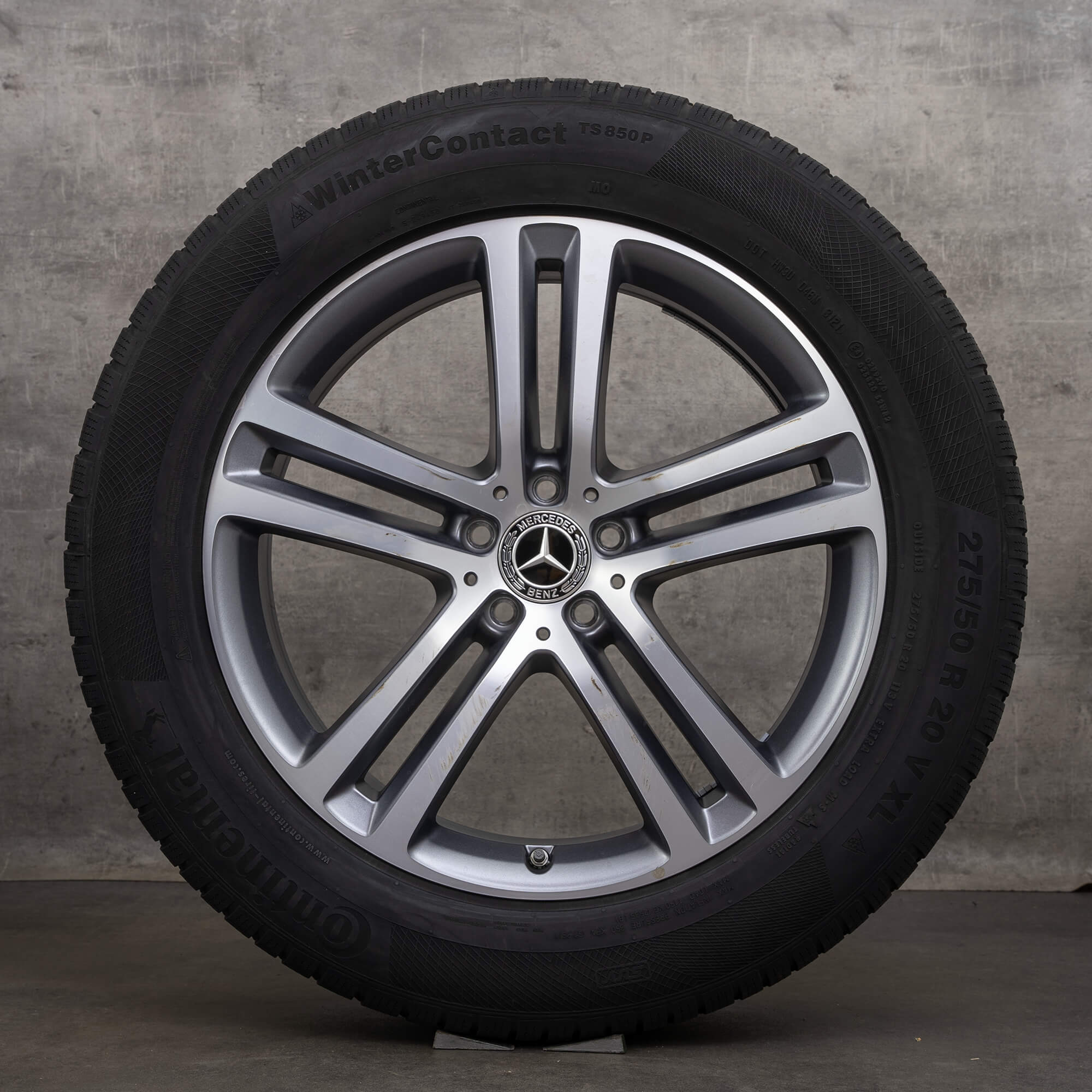OEM Mercedes Benz GLE winter wheels 20 inch X167 C167 rims A1674012400 A1674012500 himalaya gray glossy turned