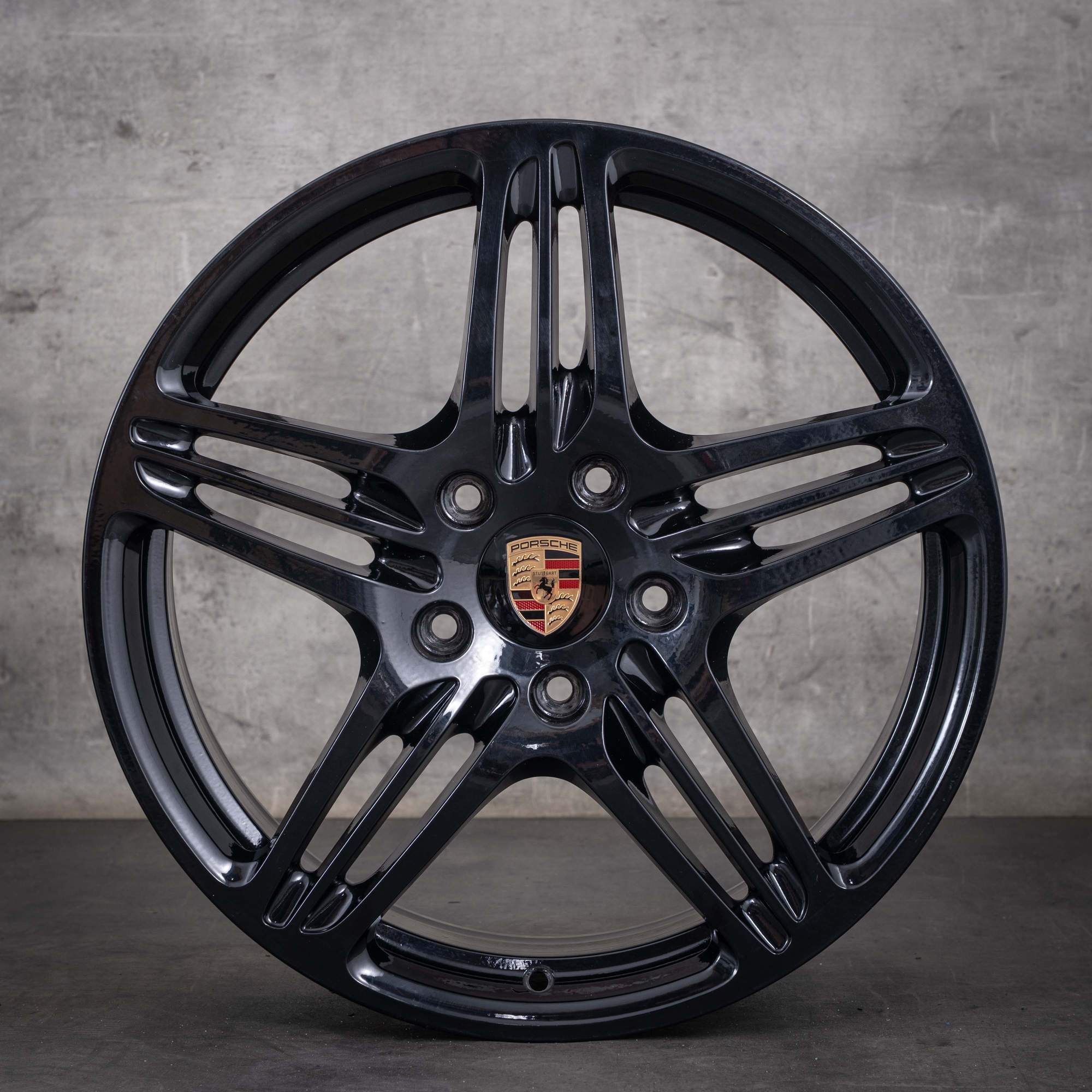 Original Porsche 997 Felgen 19 Zoll Carrera Sommerräder 99736215602 99736216209 schwarz glanz