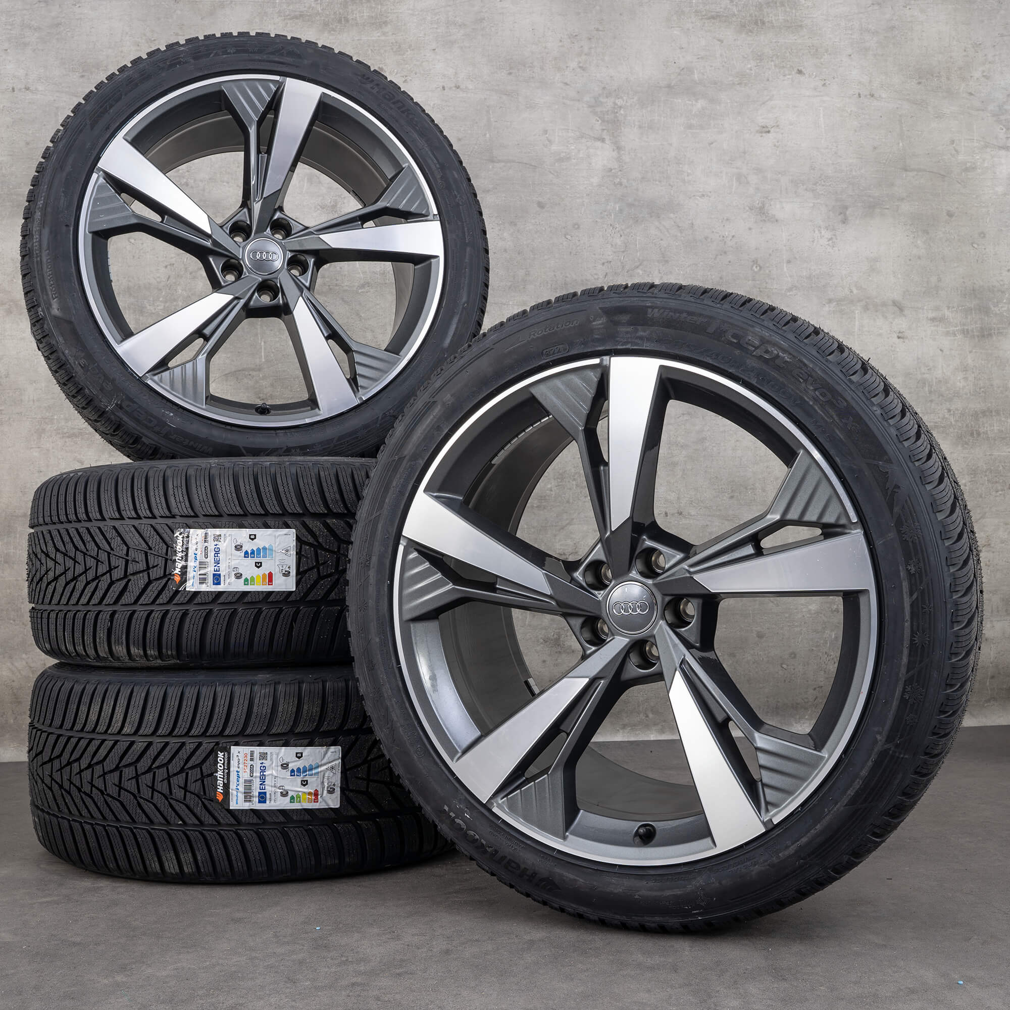 OEM Audi SQ8 e-tron winter wheels 21 inch GE rims 4KE601025H anthracite glossy turned