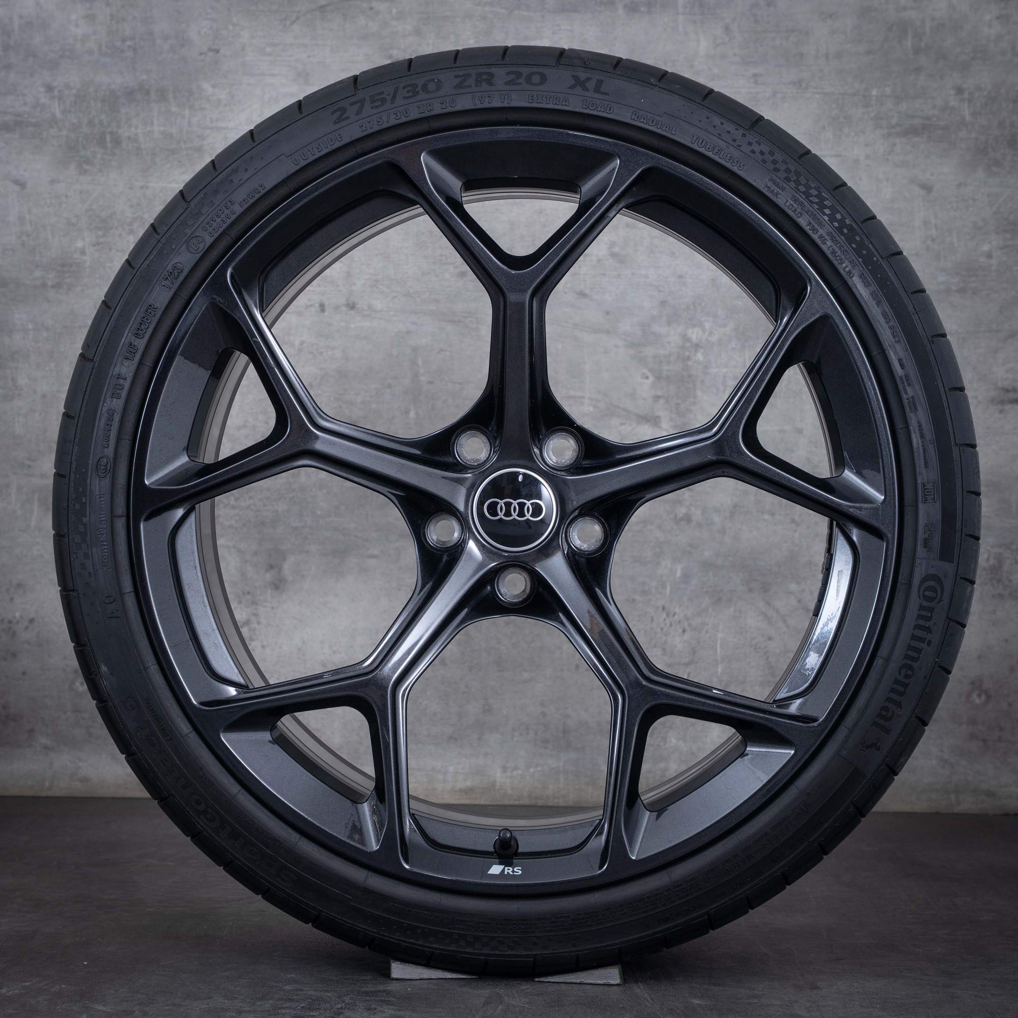 Jantes originais Audi RS4 RS5 jantes 20 polegadas B9 8W F5 verão 8W0601025GJ granito brilhante