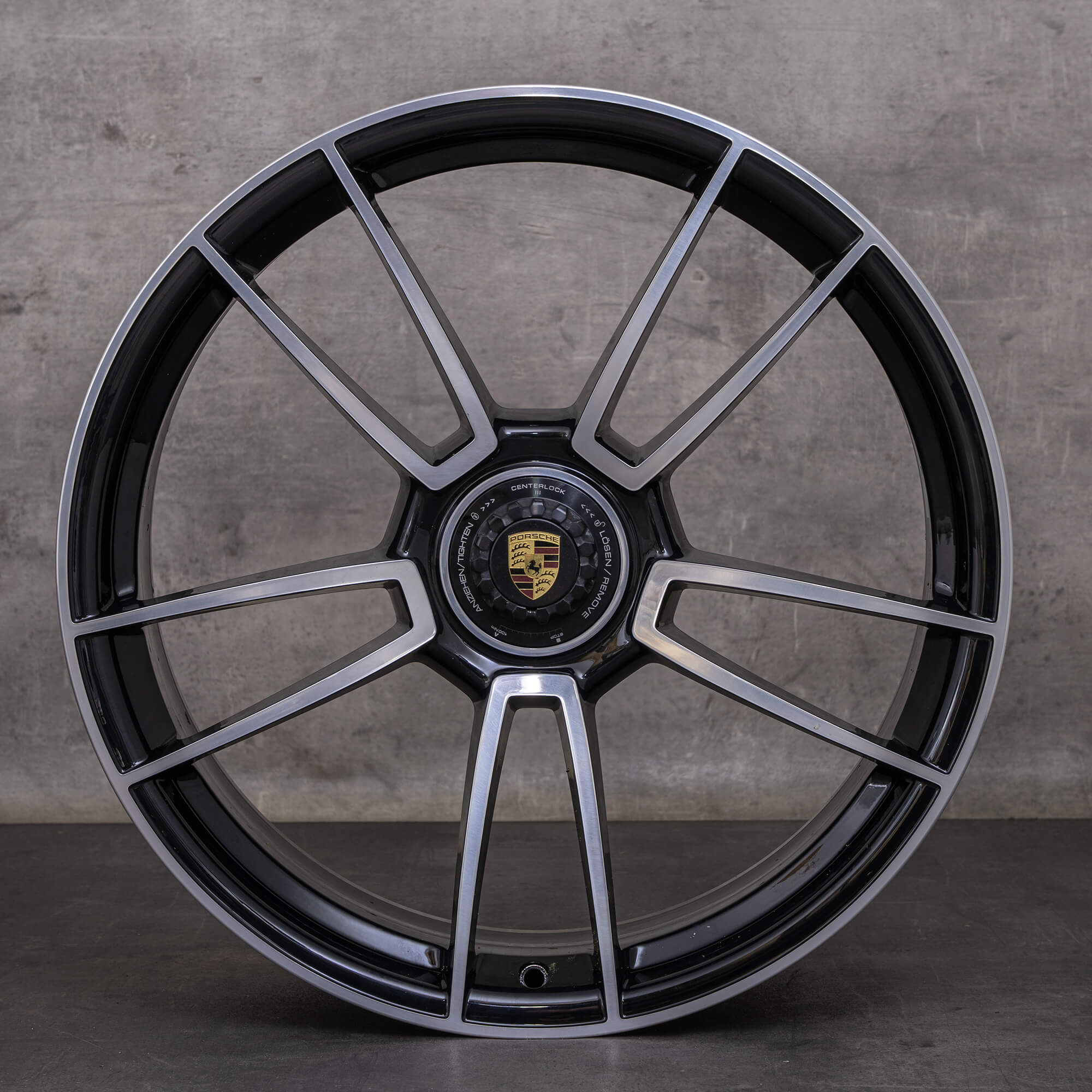 Alkuperäiset Porsche 911 vanteet 20 21 tuuman 992 I Turbo & S 992601025AS 992601025AA musta kiillotettu.