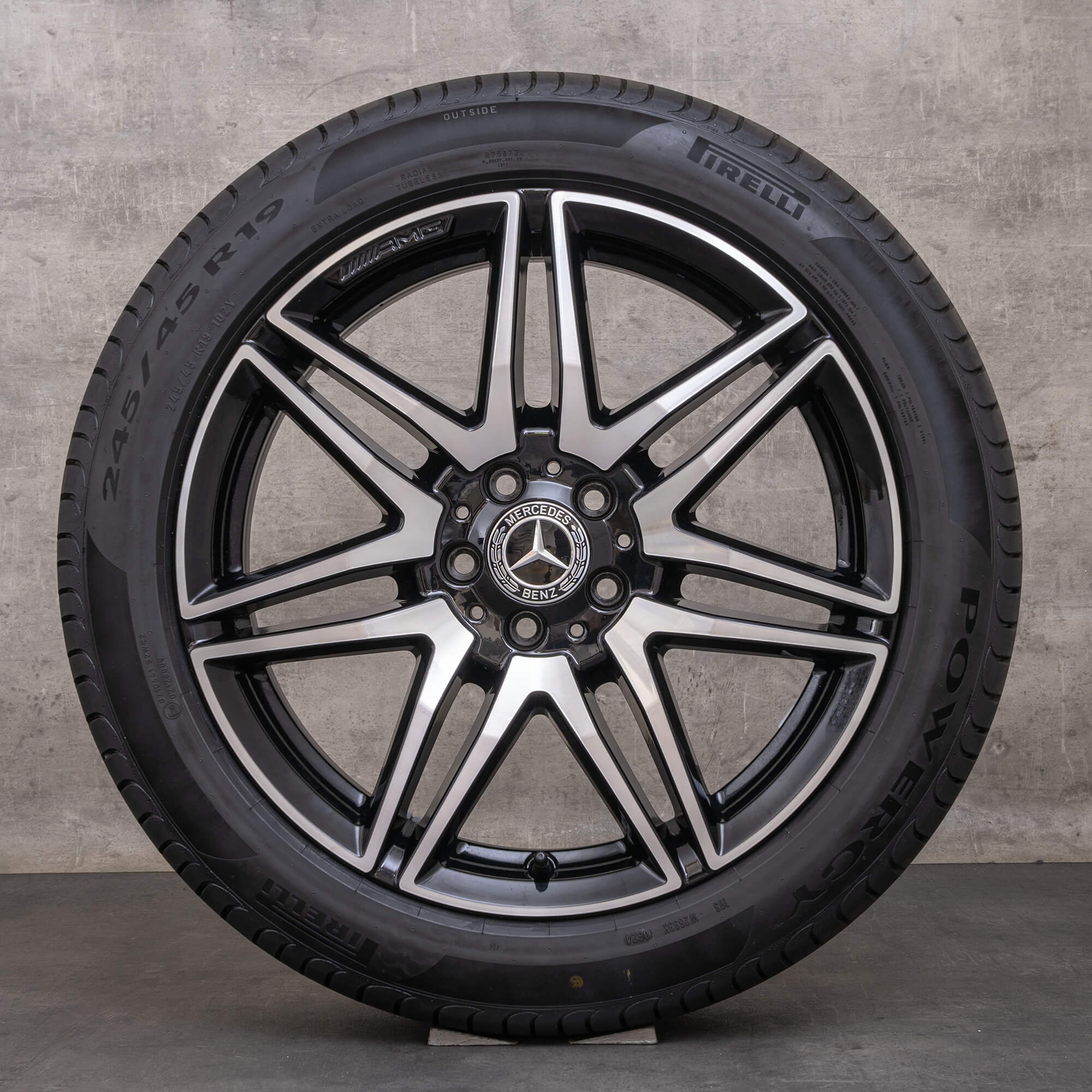 Oem Mercedes Benz Classe V AMG jantes 19 pouces W447 Vito pneus été A4474015100 noir poli