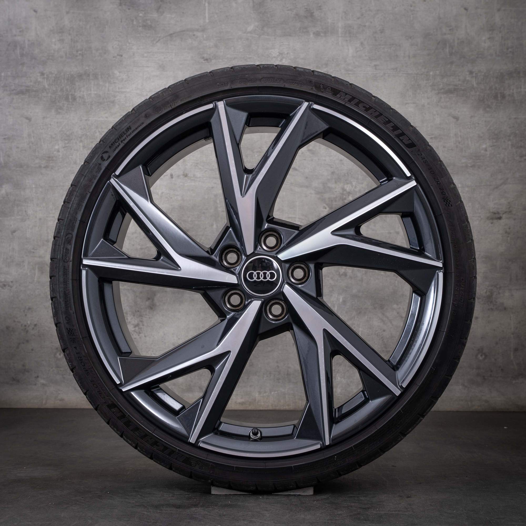 Original Audi R8 Felgen 20 Zoll 4S Evo Design Sommerräder 4S0601025CA 4S0601025CC anthrazit glanzgedreht