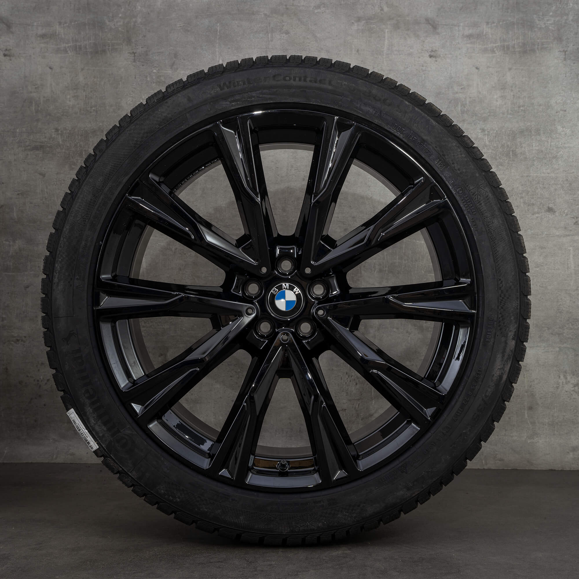 OEM BMW X7 wheels 22 inch G07 summer 8074222 8090109 styling 758 black glossy