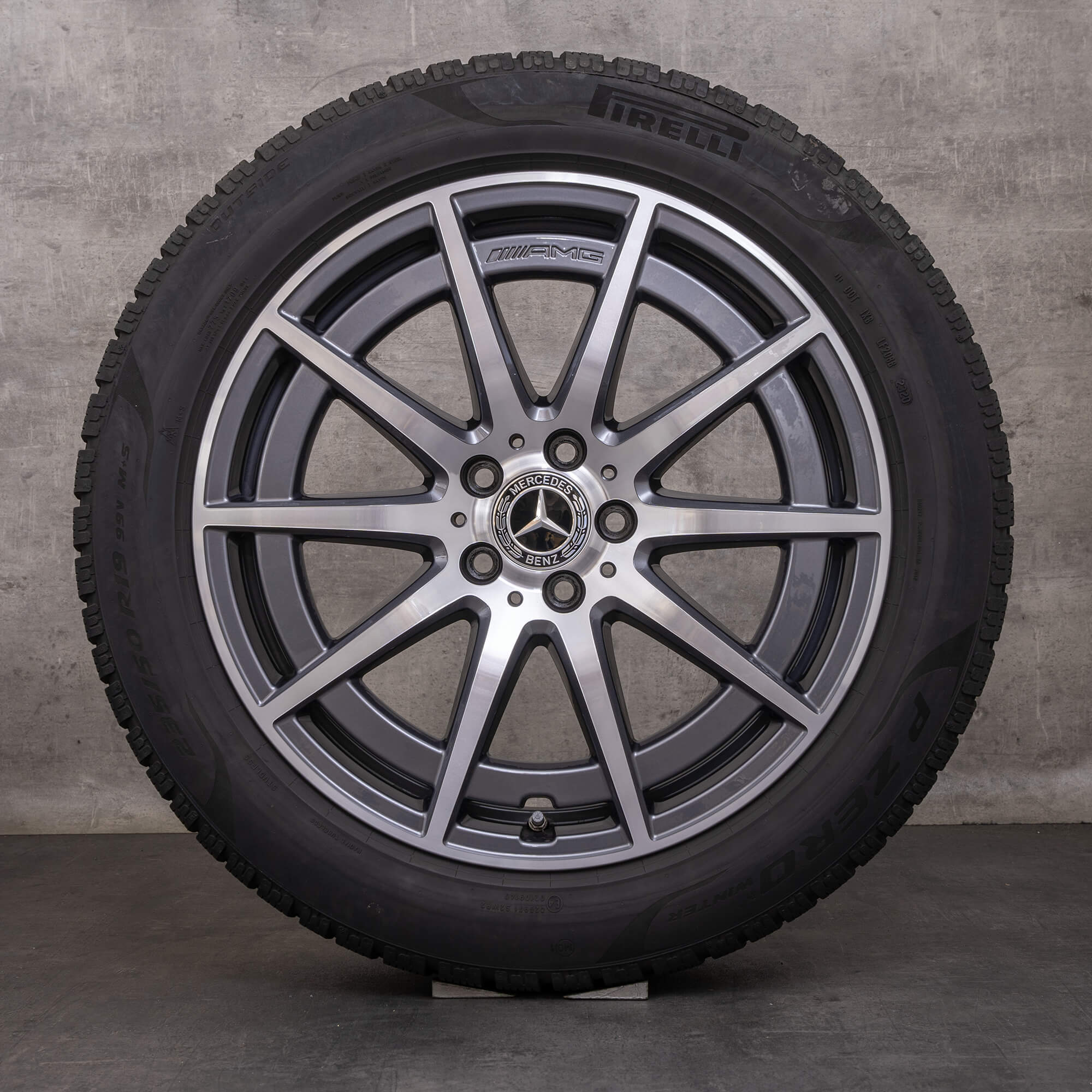 OEM Mercedes Benz GLA GLB 35 45 S 4Matic AMG snow tire packages 19 inch H247 X247 Rims A2474011900 himalaya grey glossy turned