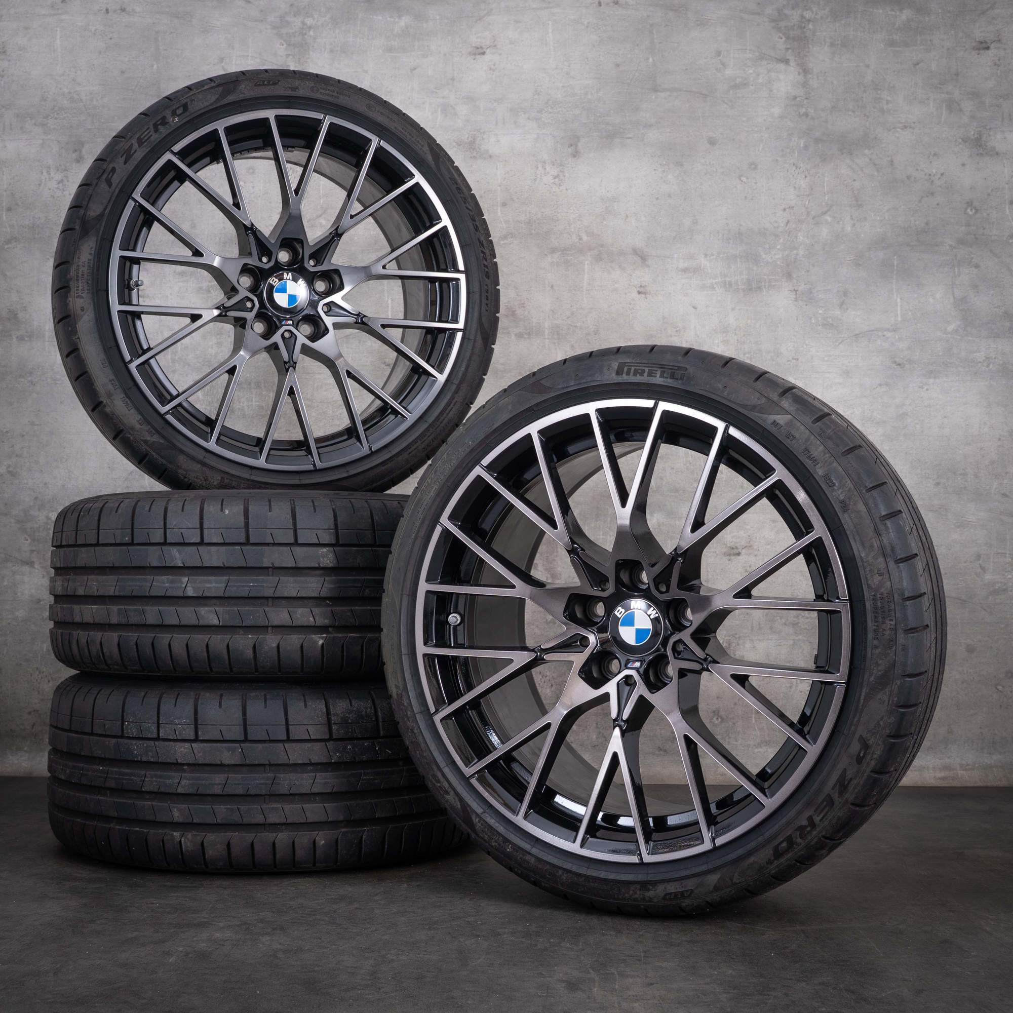 Original BMW M2 Felgen 19 Zoll F87 Sommerräder Styling 788 M 8073847 8073848 schwarz glanzgedreht