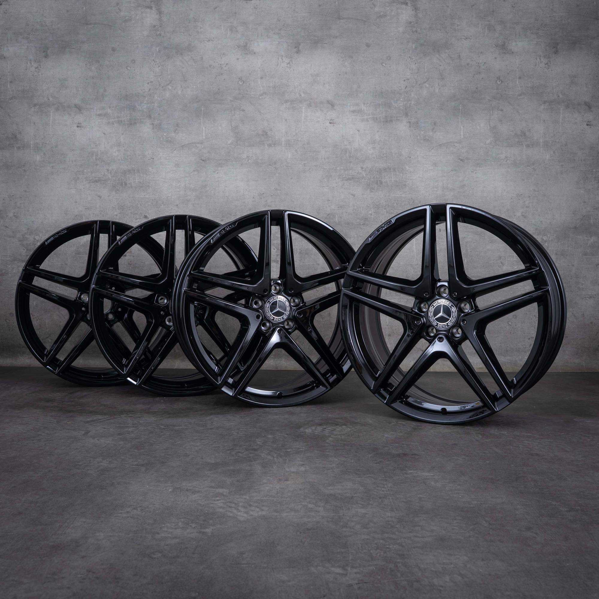 OEM Mercedes Benz S-Class S63 S65 AMG Rims 20 inch W222 A217 C217 A2224010800 A2224010900 black glossy
