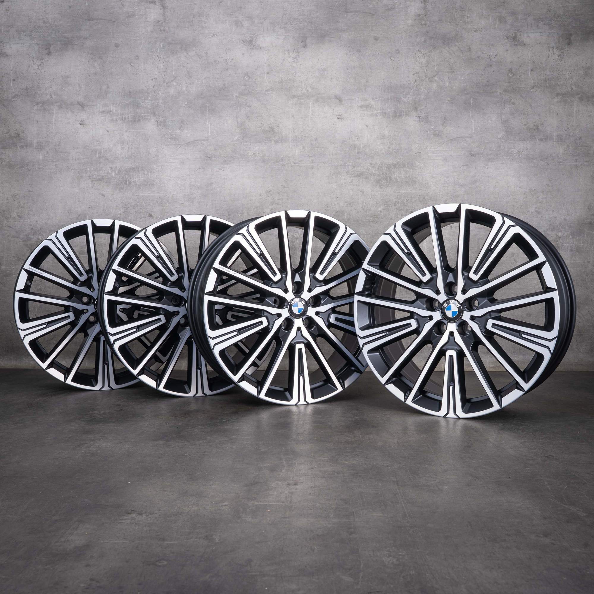 OEM BMW X1 iX1 X2 iX2 20-inch U11 U10 Styling 869 6898042 Rims, Matte Black, Polished, NEW
