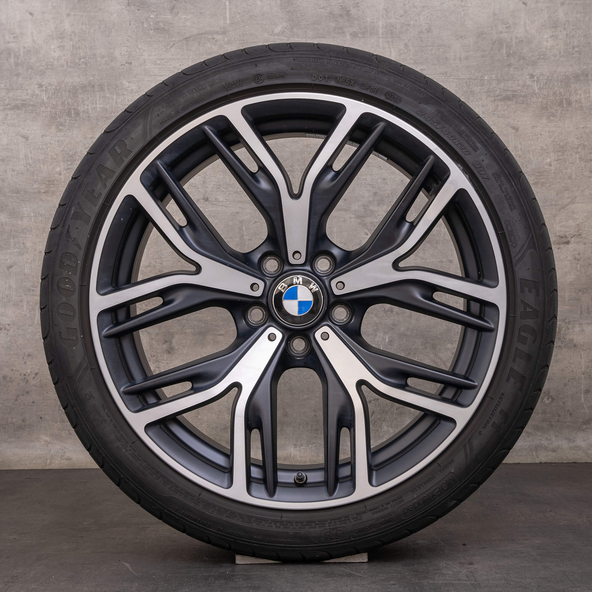 Original BMW X3 X4 Felgen 20 Zoll F25 F26 Sommerräder Styling 542 6864262 6864263 schwarz matt glanzgedreht